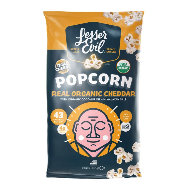 LESSER EVIL ORGANIC CHEDDAR CHEESE 14 OZ