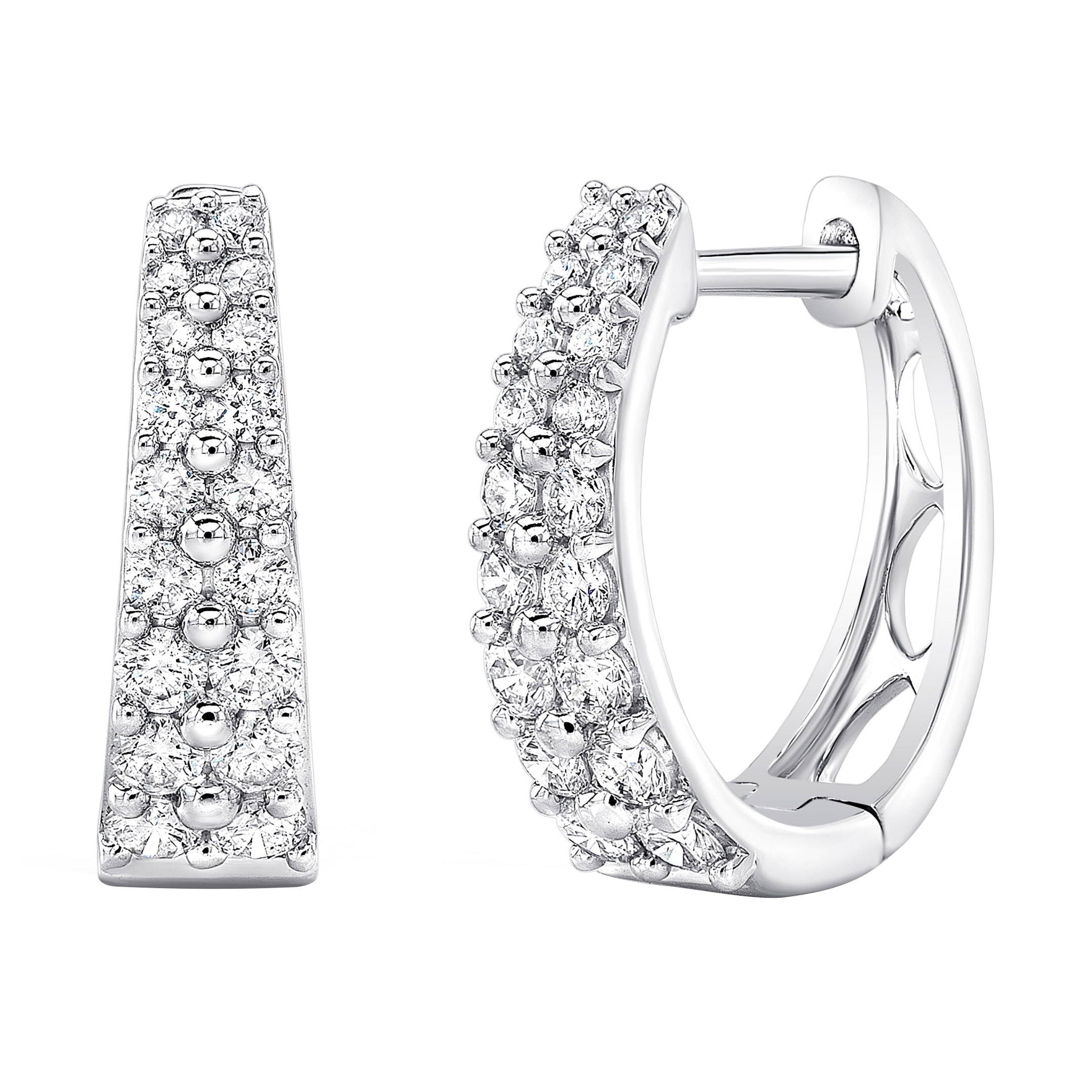Round Brilliant Diamond Hoop Earrings (0.66 ctw)