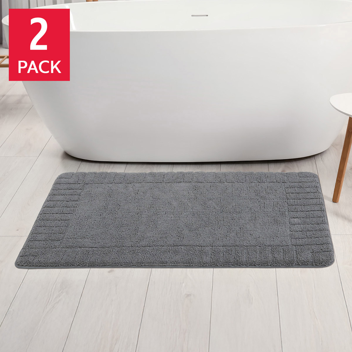 Noodle Memory Foam Bath Rug, 2-pack | Costco