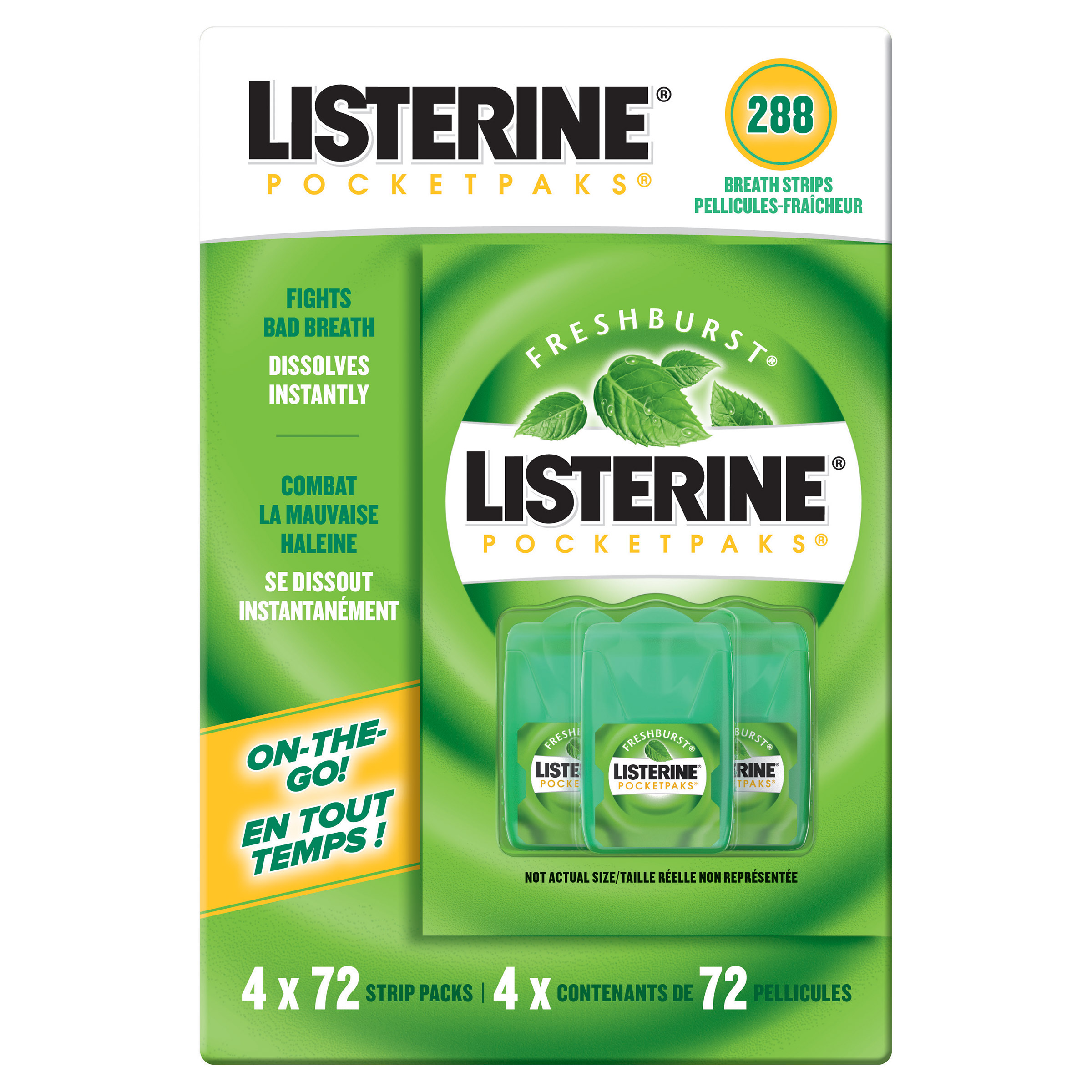 Listerine Pocketpaks, 4 x 72-count