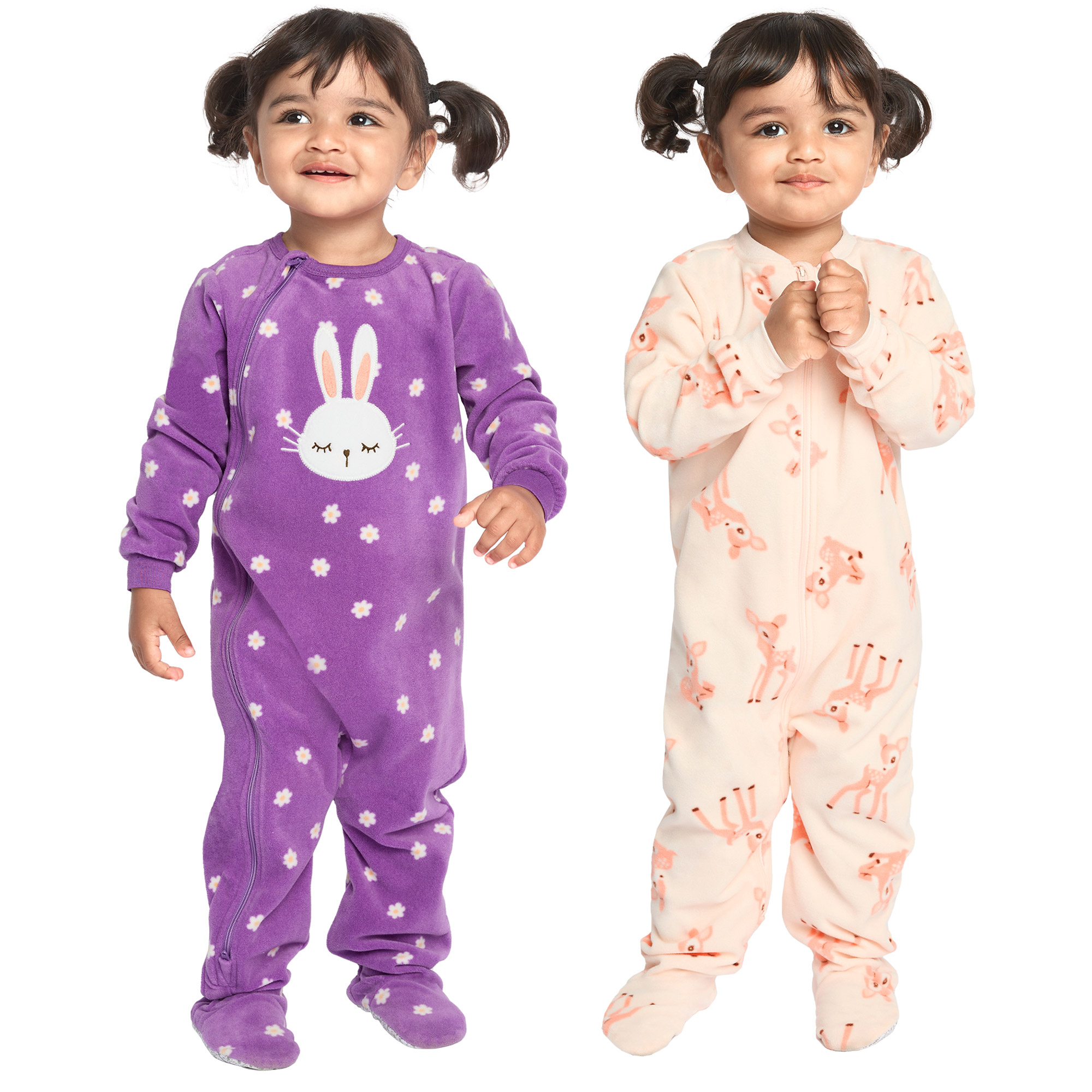 Pekkle Kids Fleece Sleeper, 2-pack
