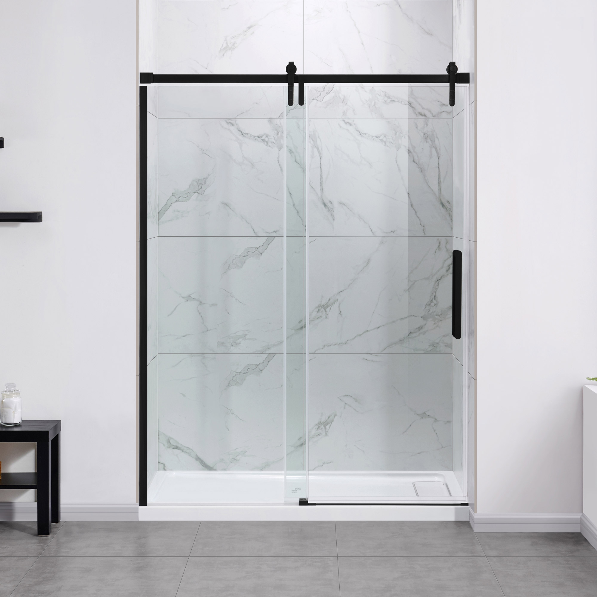 OVE Sheffield 60 in. Sliding Glass Shower Door