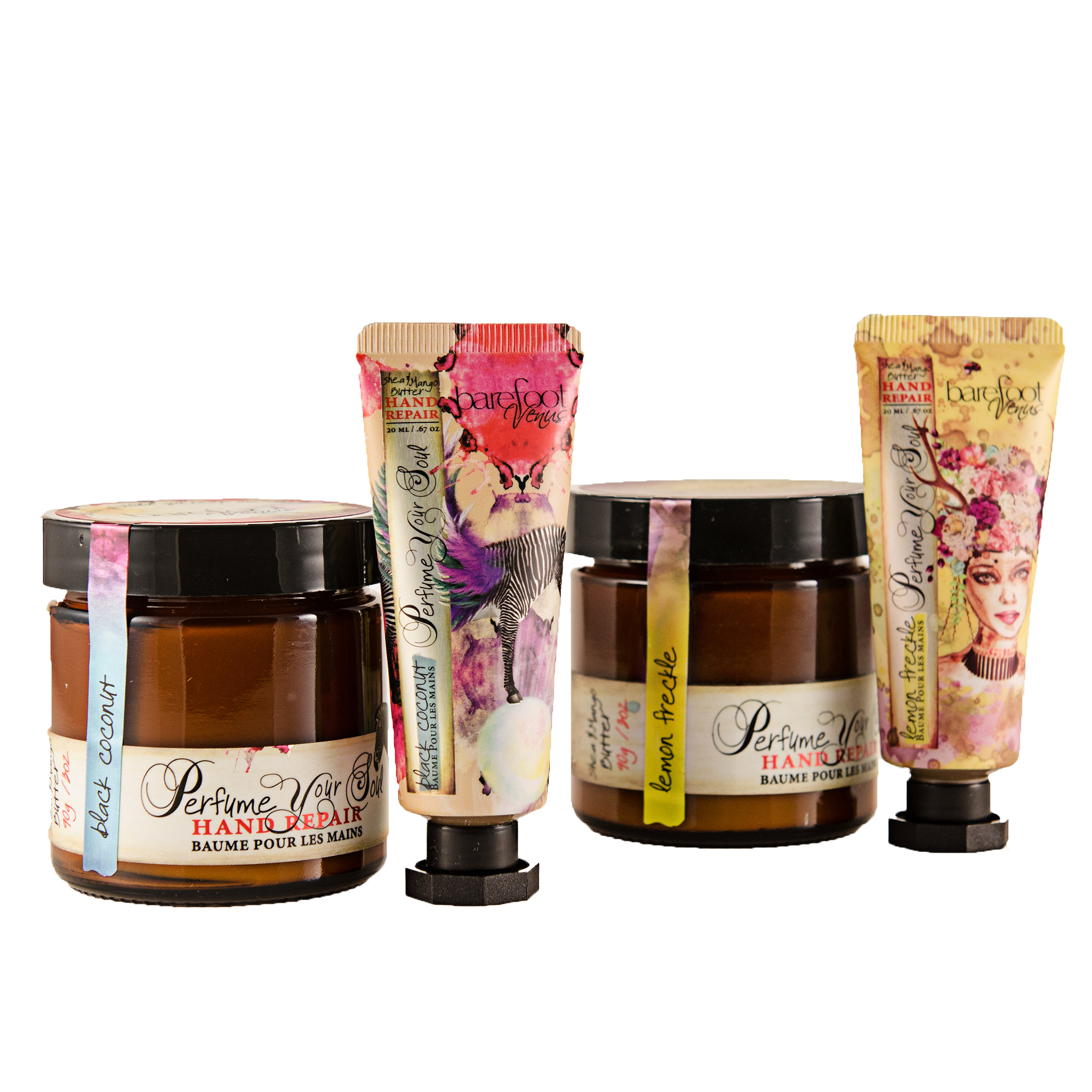 Barefoot Venus Black Coconut and Lemon Freckle Hand Repair Set