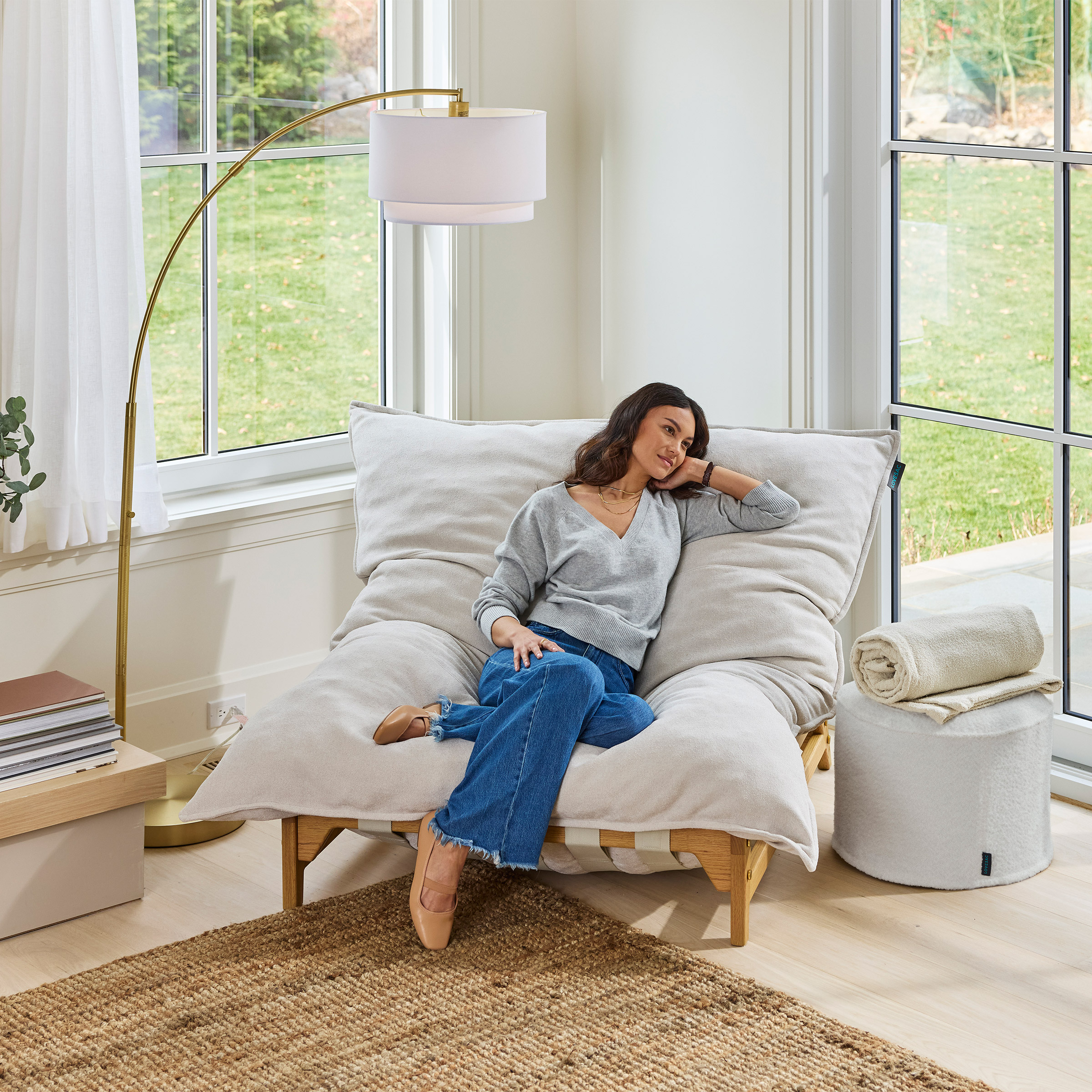 Lovesac PillowSac Accent Chair Bundle with Ottoman