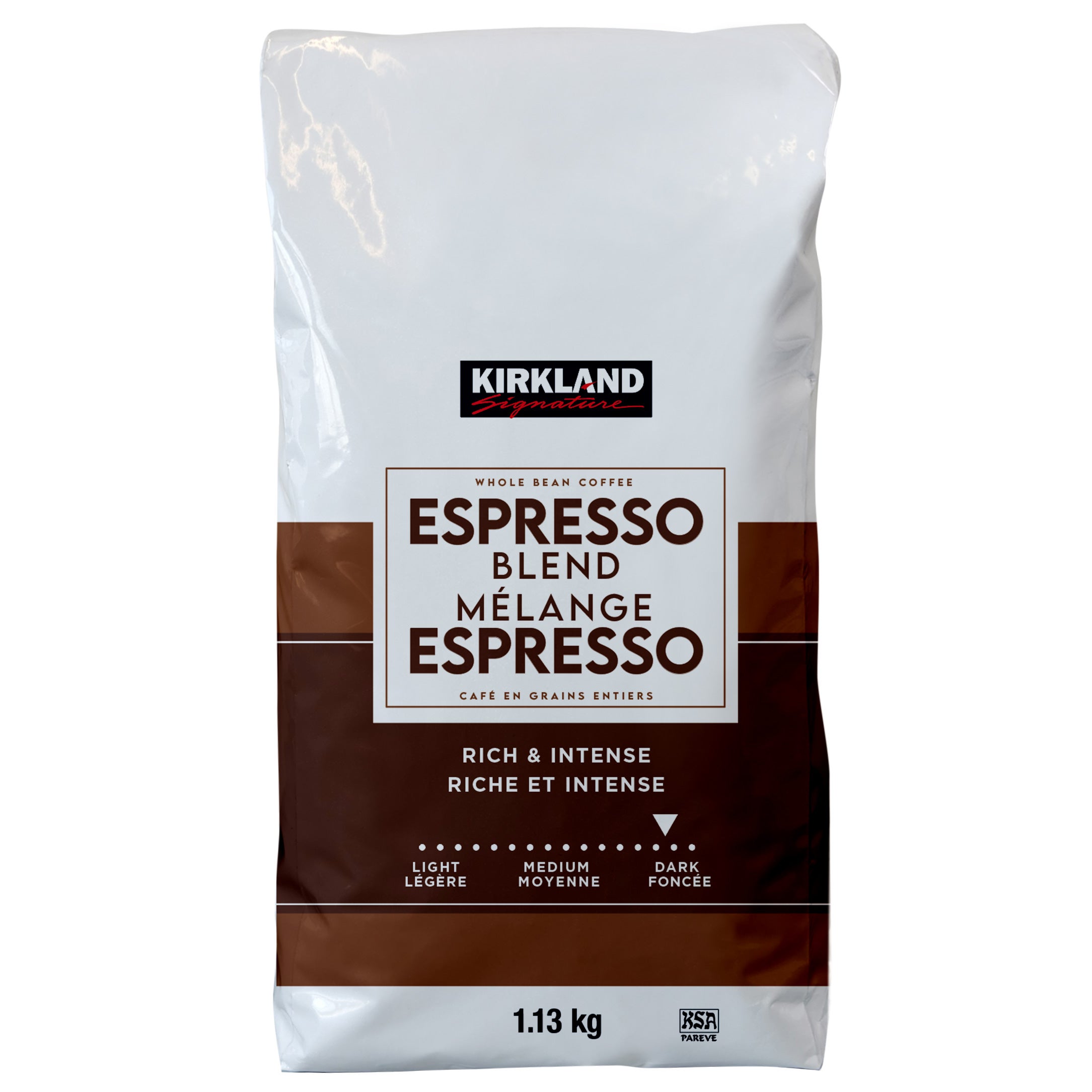 Kirkland Signature Whole Bean Coffee Espresso Blend, 1.13 kg | Costco