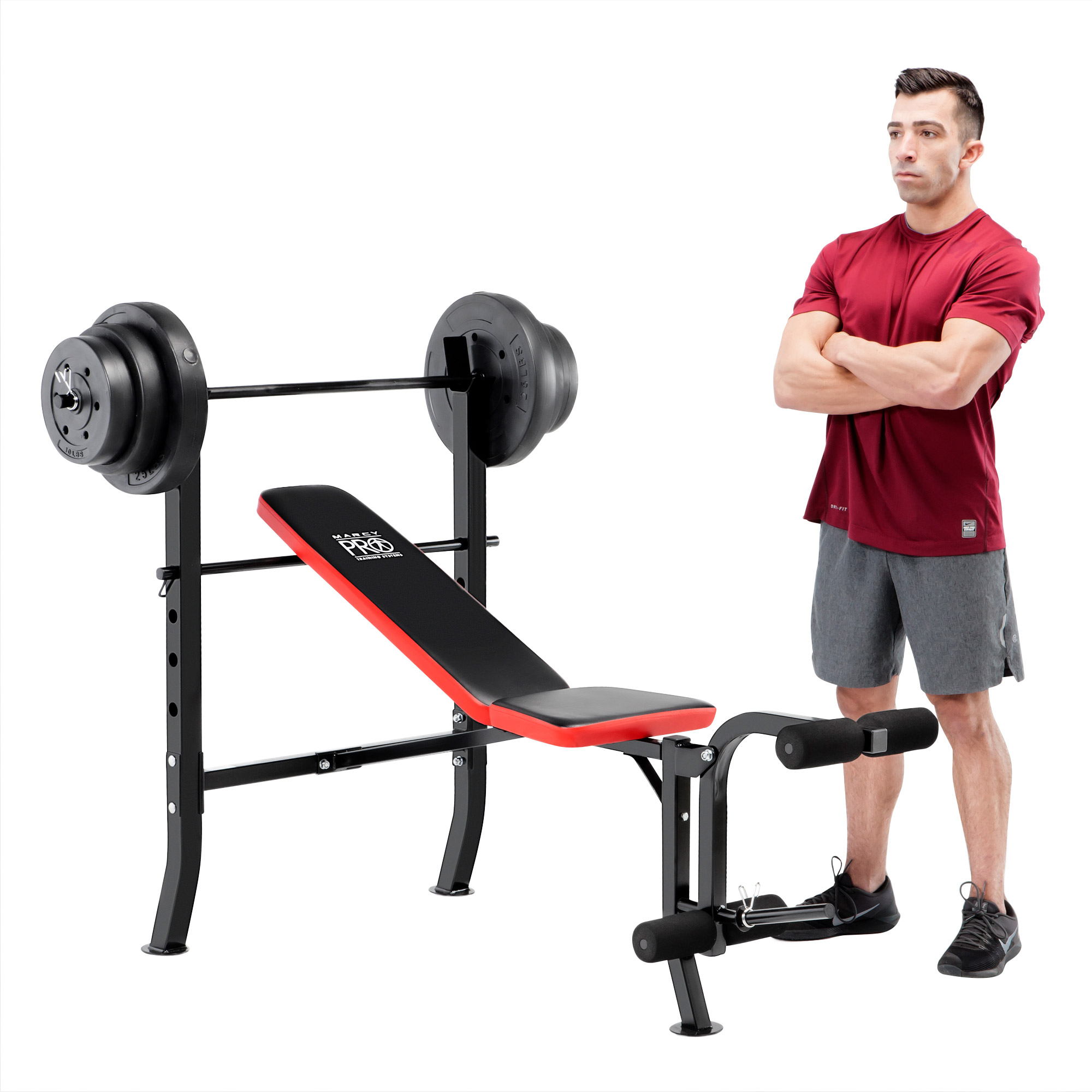 Marcy Pro Standard Bench with 45.4 kg (100 lb.) Weight Set 
