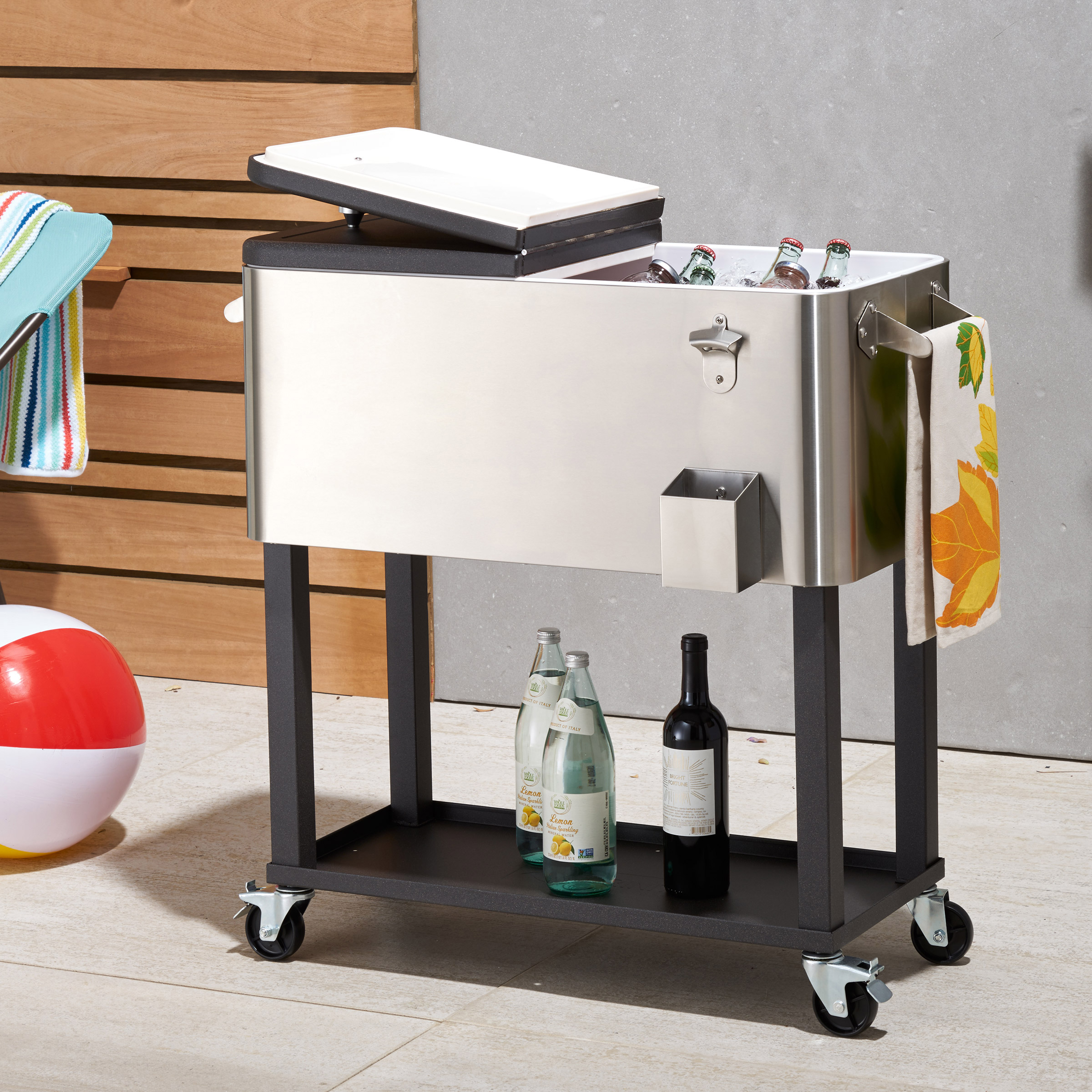 TRINITY 94.6 L (100 qt.) Stainless Steel Cooler with Cover