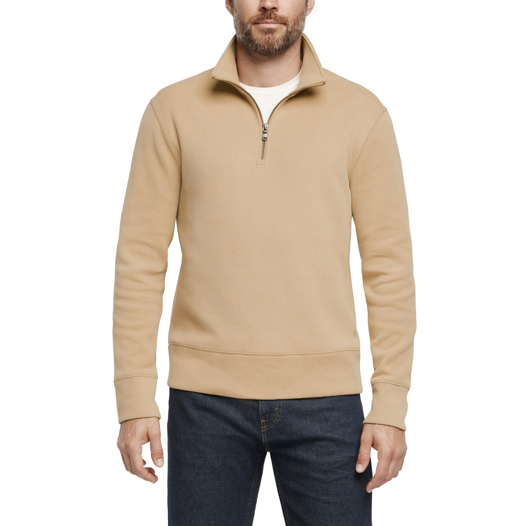 Banana Republic Men's Double Knit 1/4 Zip Pullover