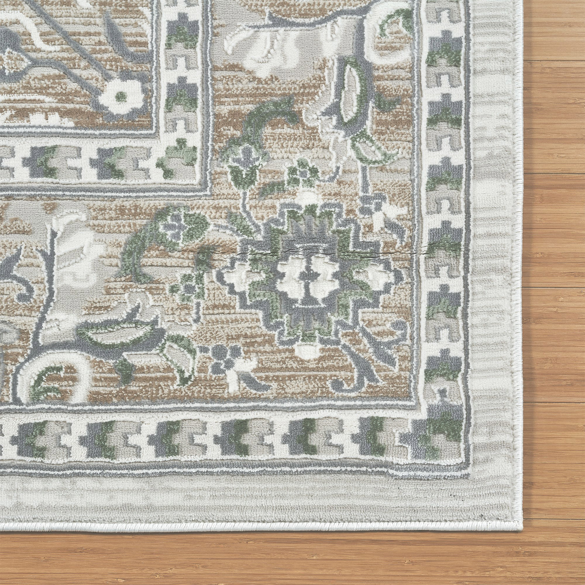 Sasha Area Rug, Adryan Beige Green, 8'8