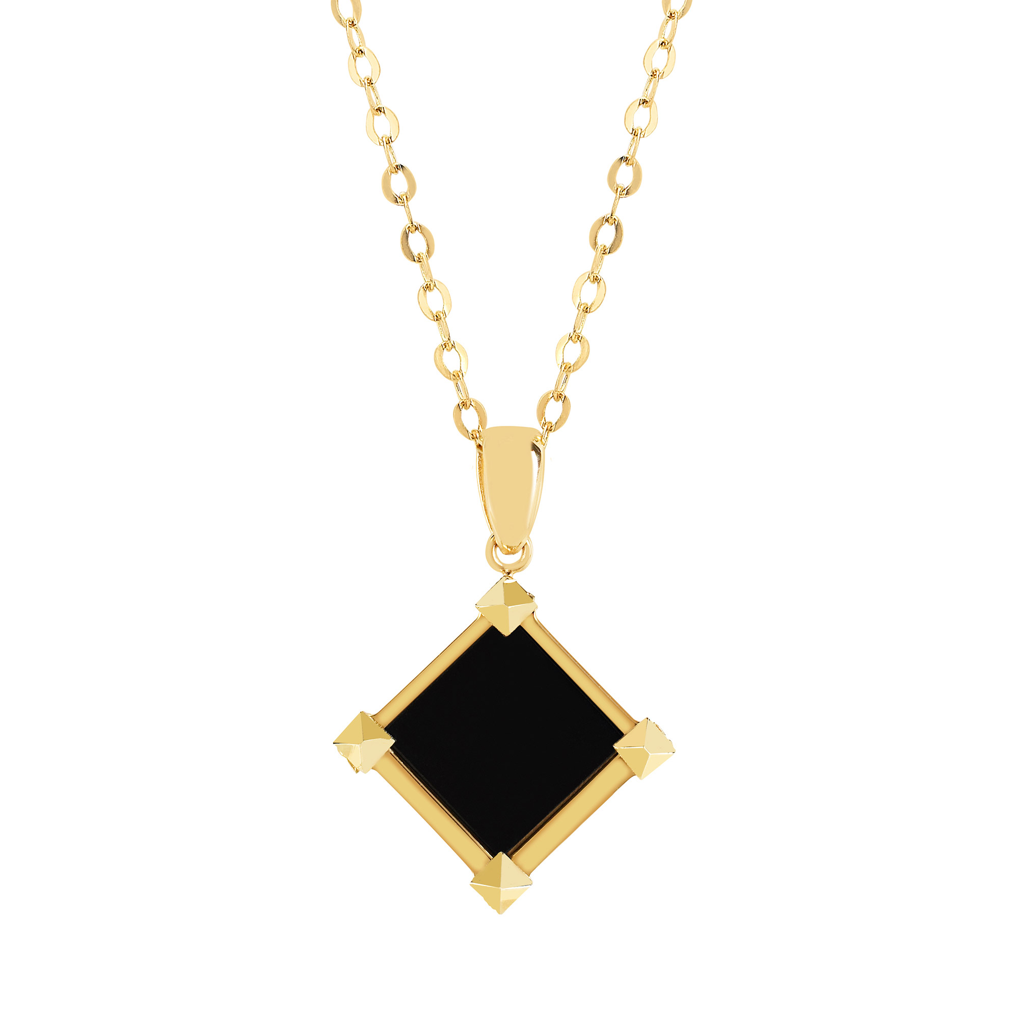 Diamond Shaped Onyx Pendant