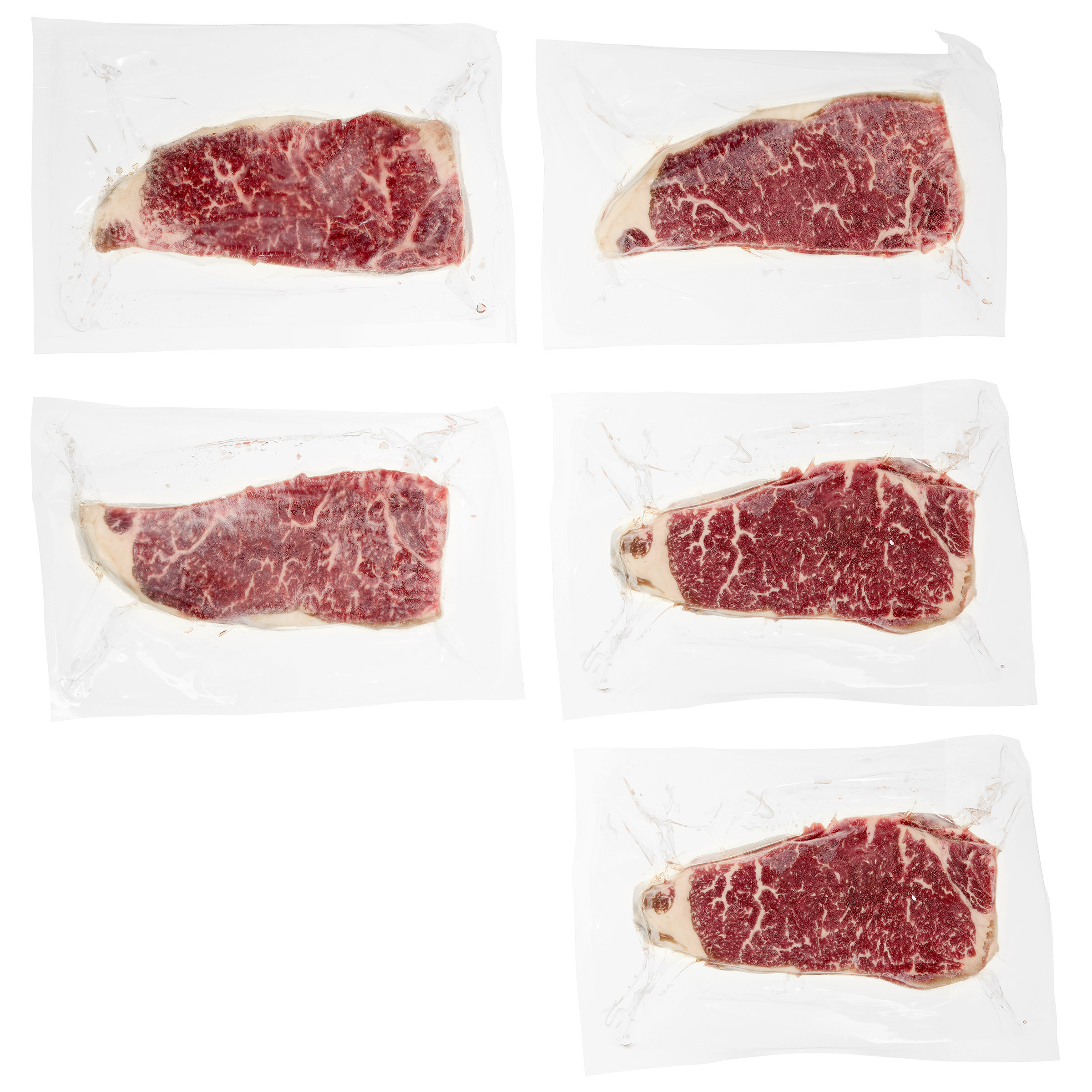 D'Artagnan Dry Aged, High Choice, NY Strip Steaks, 5 Total Count, 4.25 ...