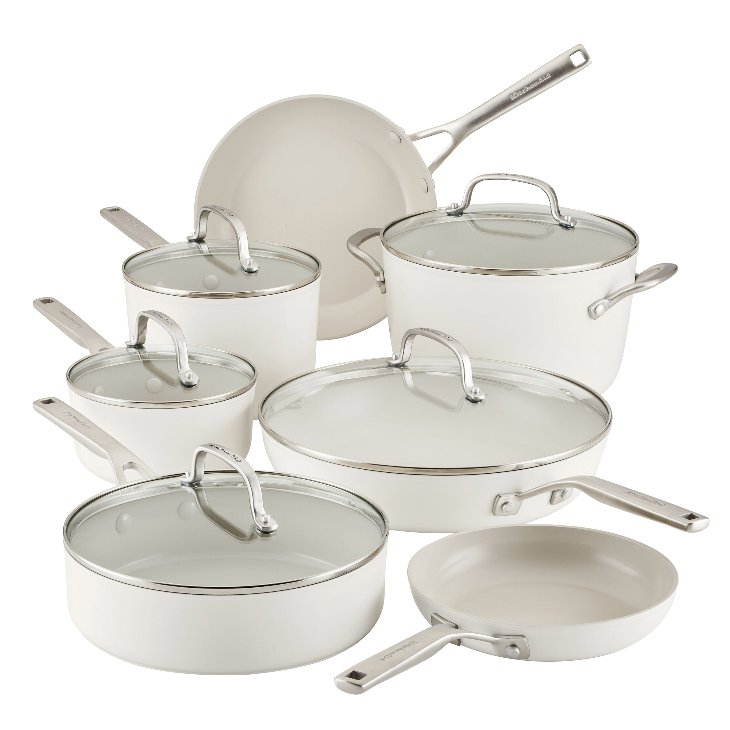 KitchenAid Hard Anodized Ceramic Cookware Set, 12-pieces