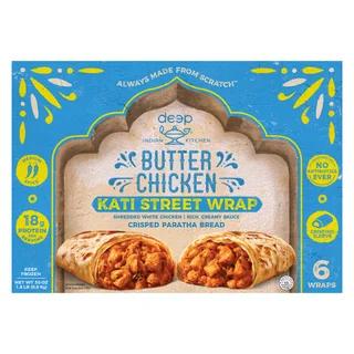 DEEP INDIAN KITCHEN BUTTER CHICKEN KATI 6 COUNT BOX