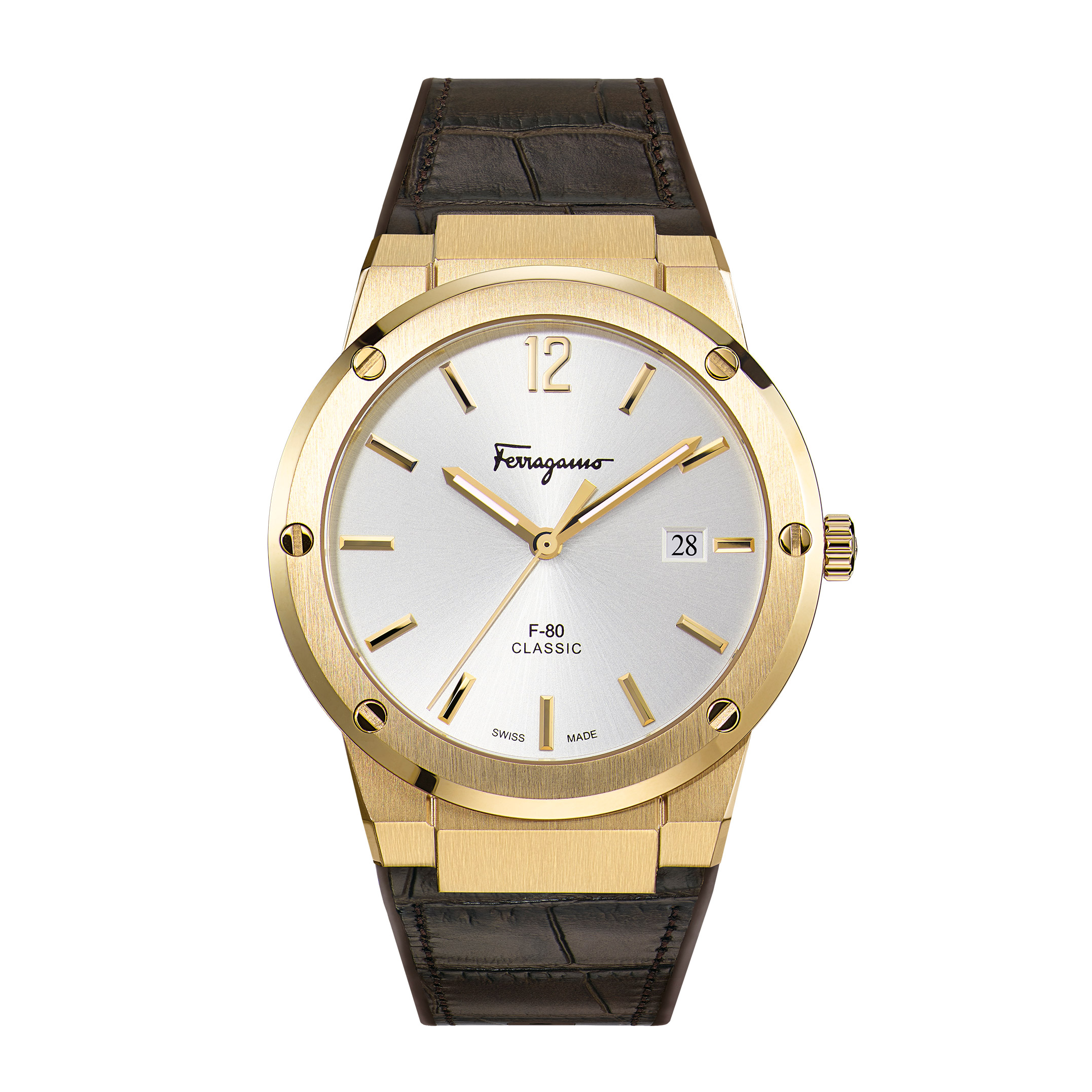 Ferragamo F80 Classic Silver-White Dial Men’s Watch