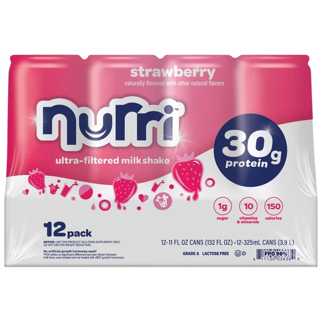 NURRI PROTEIN SHAKE STRAWBERRY 11 FL OZ/12 PK