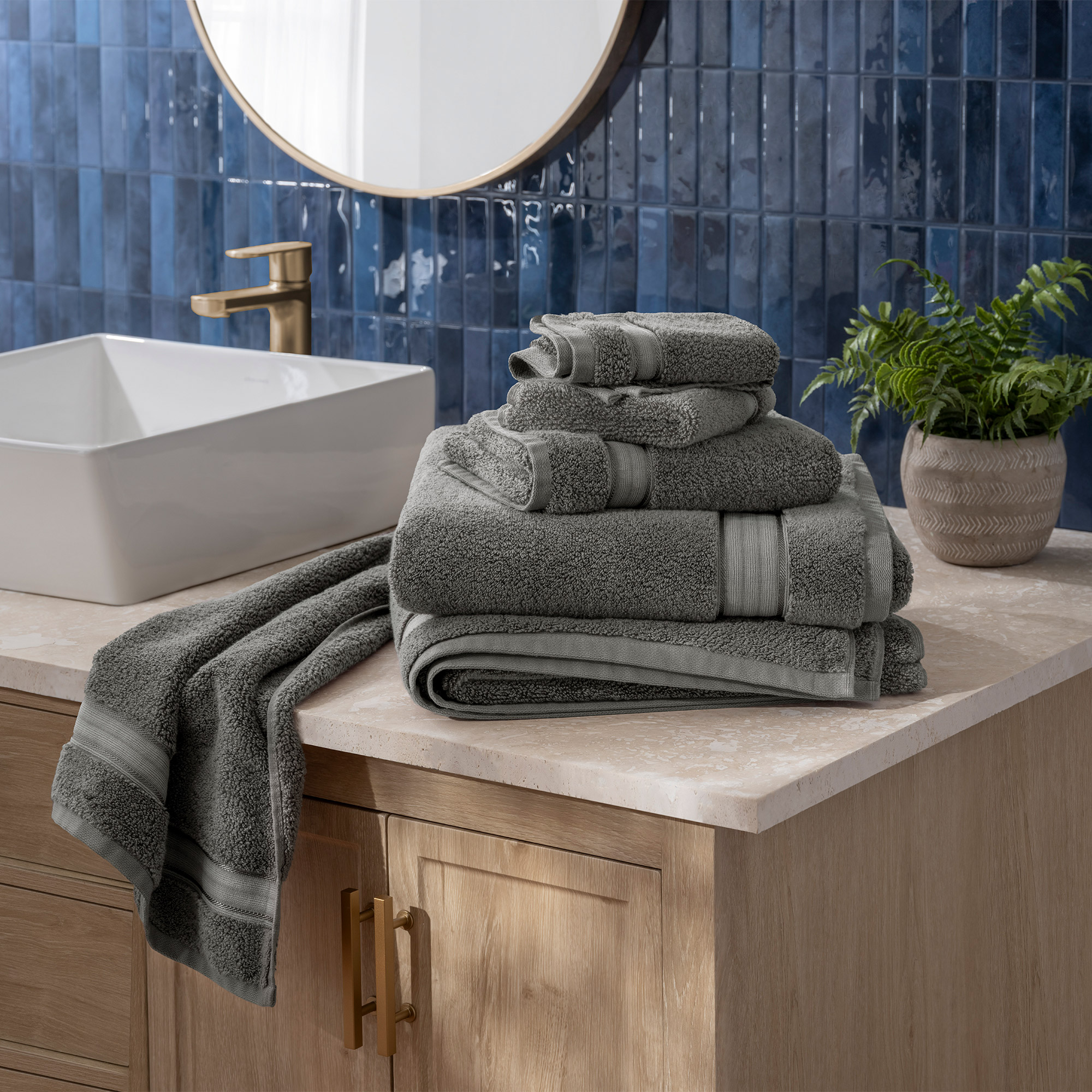 Purely Indulgent 100% Egyptian Cotton Towels  6-piece Set