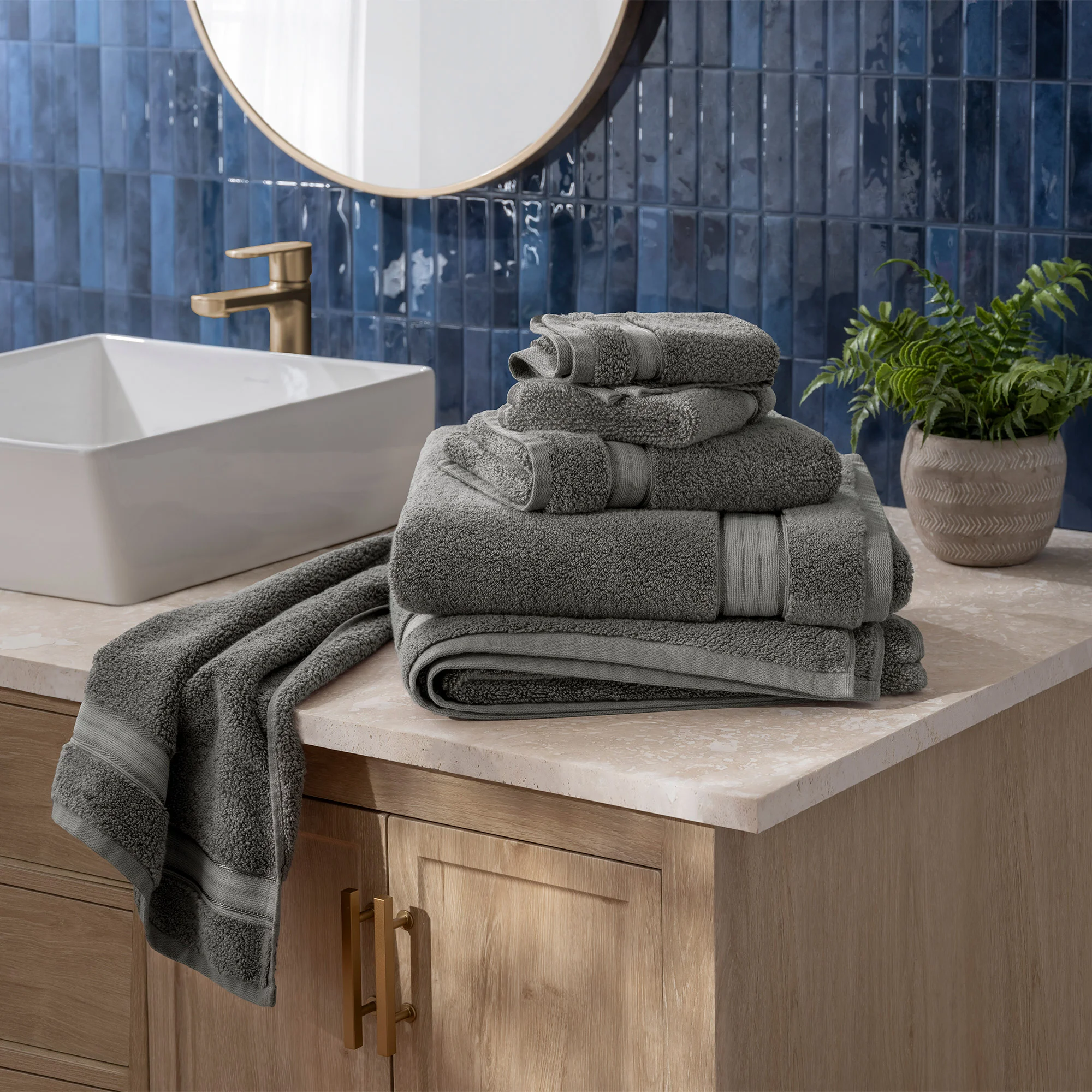 Purely Indulgent 100% Egyptian Cotton Towels, 6-piece Set