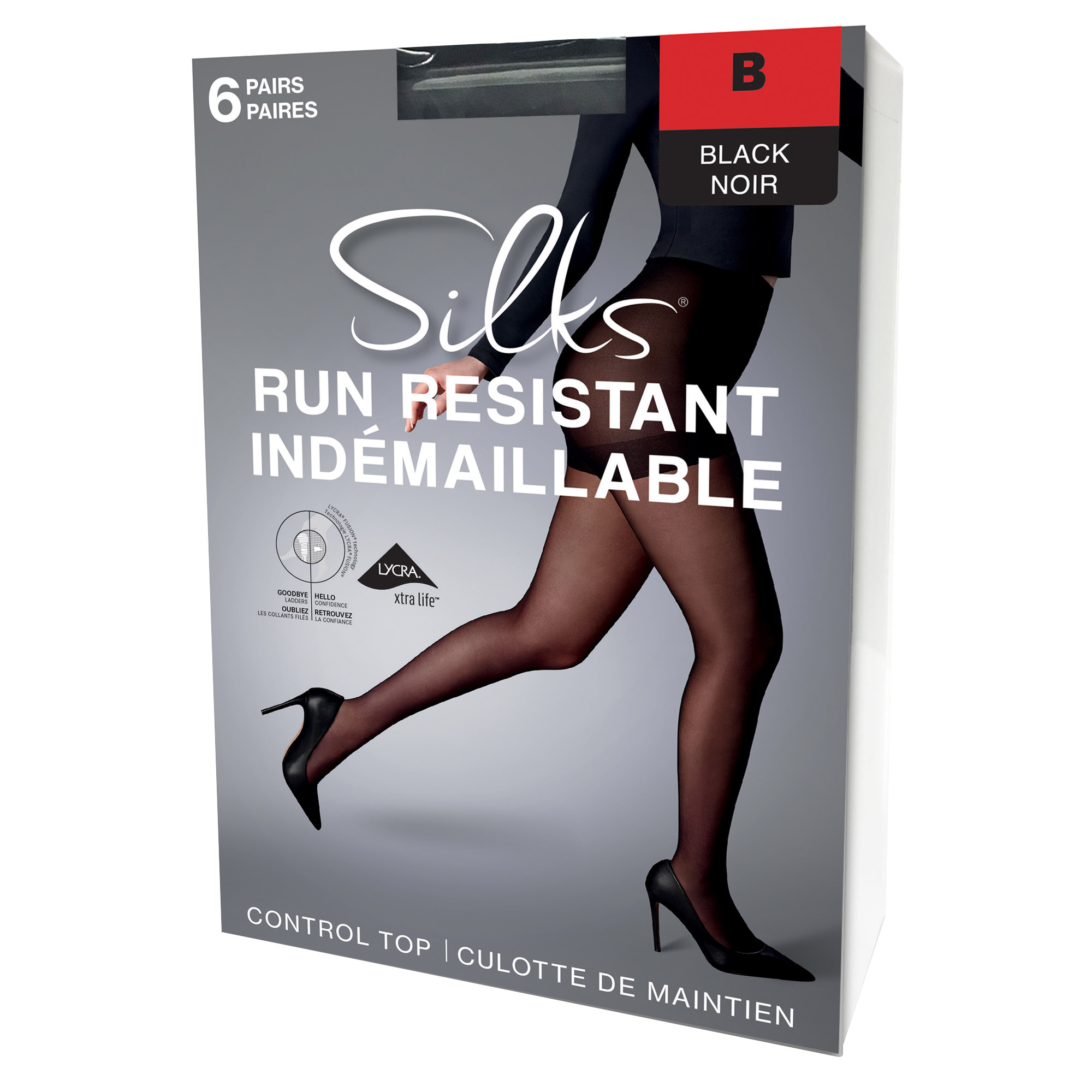 Silks Women's Run Resistant Pantyhose, 6-Pack