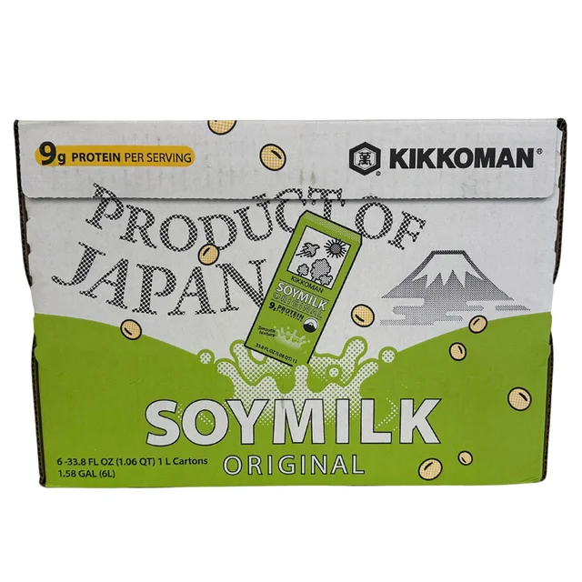 KIKKOMAN ORIGINAL SOYMILK 6 PACK 33.8 OUNCE EAC4