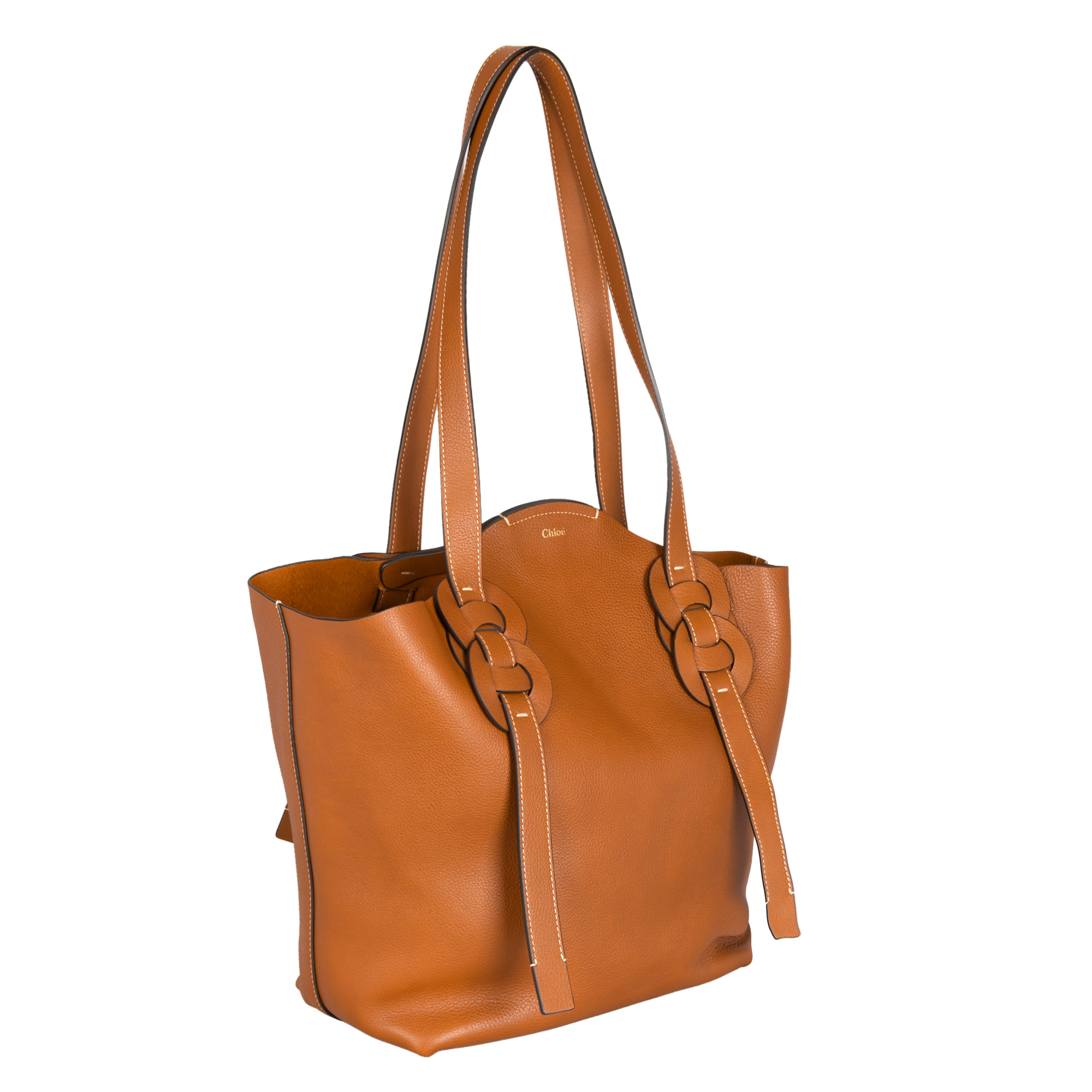Chloe Darryl Tote Bag, Caramel Brown | Costco