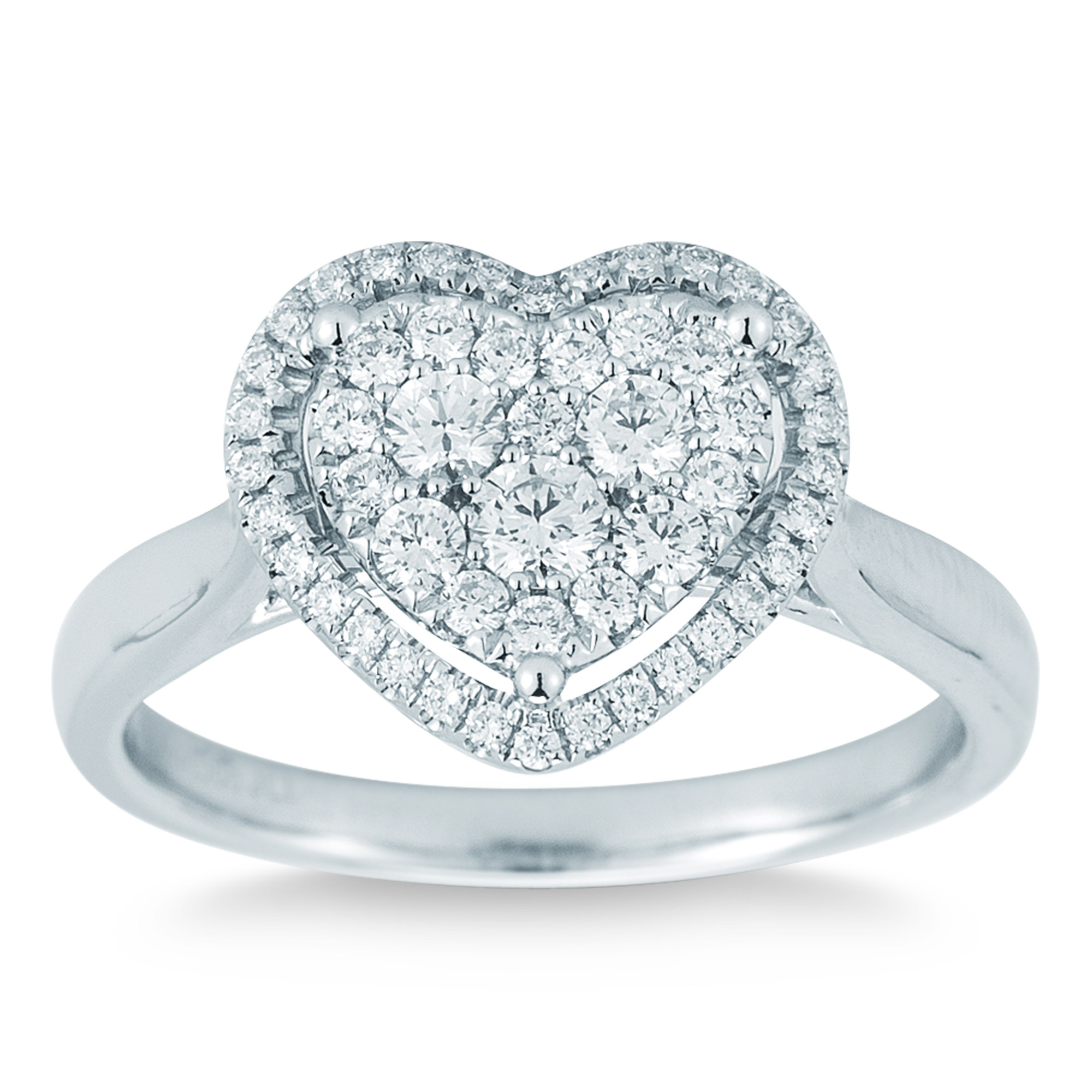 Heart Shaped Round Brilliant Diamond Ring (0.42 ctw) | Costco