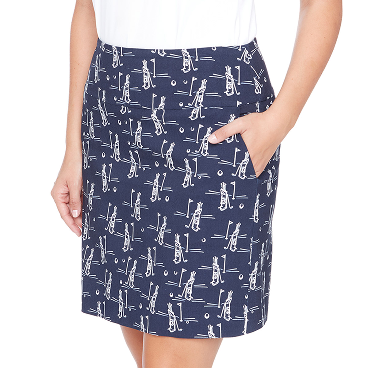 Jupe-short de golf femme - WW 500 blanc - Blanc de neige - Inesis