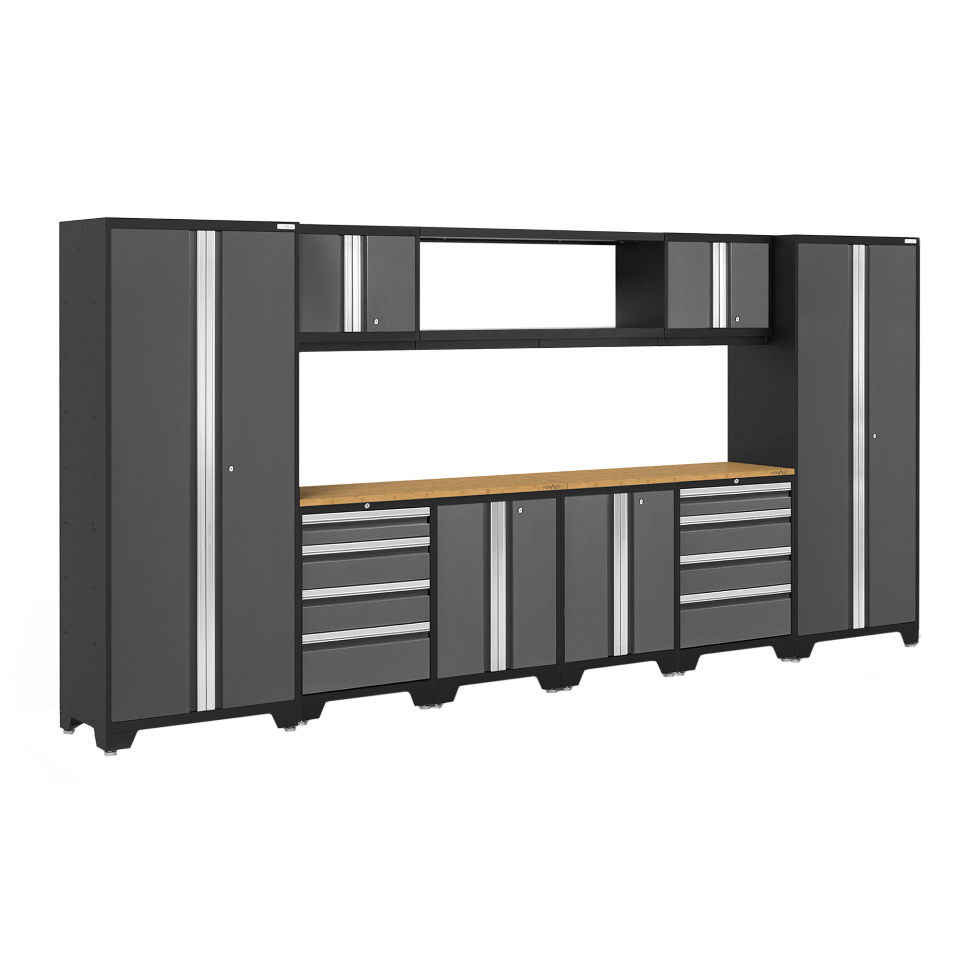 NewAge Products Bold 3.0 Series Grey 11-piece Garage Cabinet Set