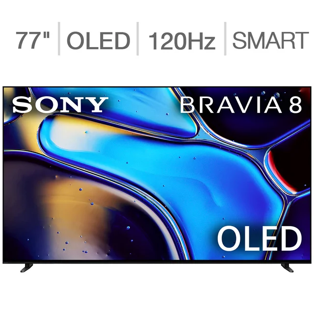 Sony 77" Class - BRAVIA 8 OLED Series - 4K Smart TV - Allstate 3-Year Protection Plan Bundle Included for 5 Years of Total Coverage*
