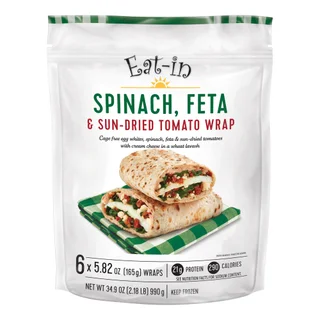 EAT IN FOODS SPINACH FETA WRAP 6/5.8OZ