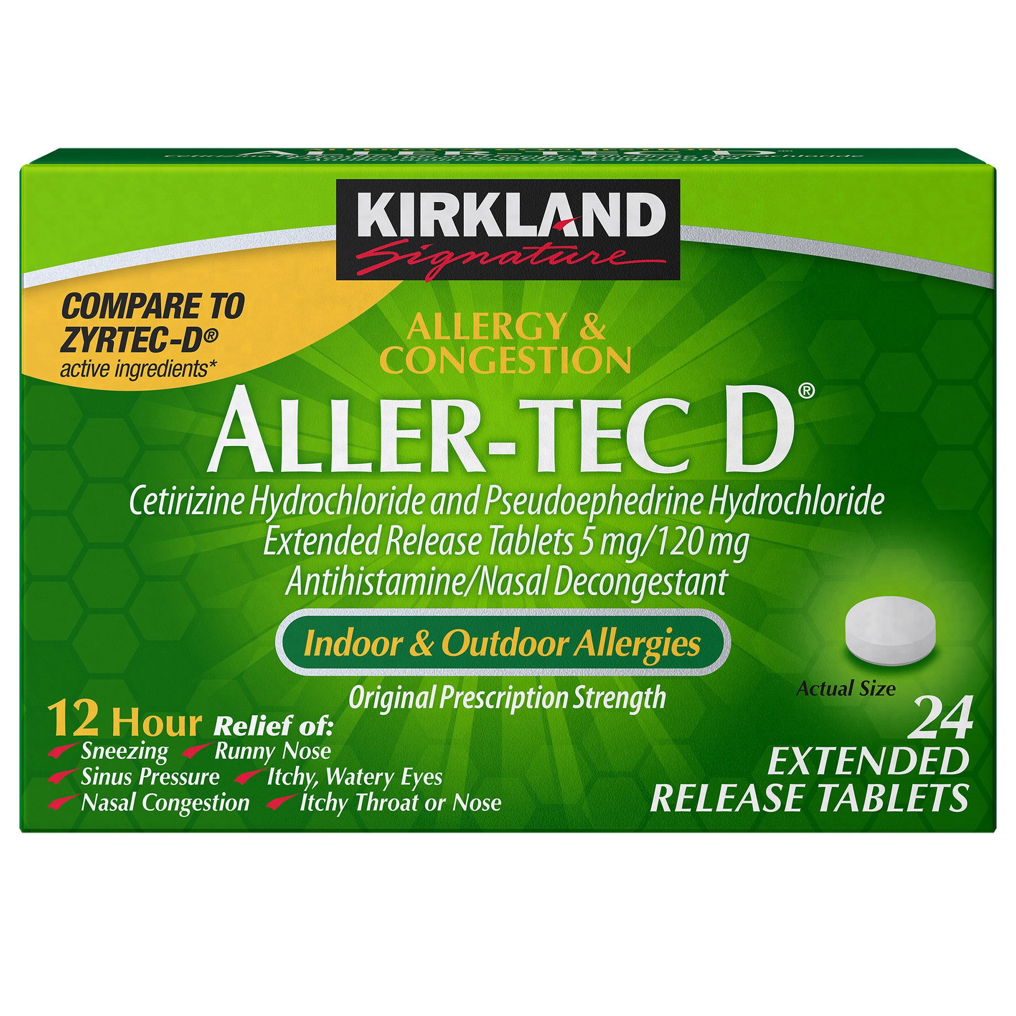 tirzepatide kirkland Kirkland Signature Aller-Tec D 12 Hour, 24 Extended Release Tablets