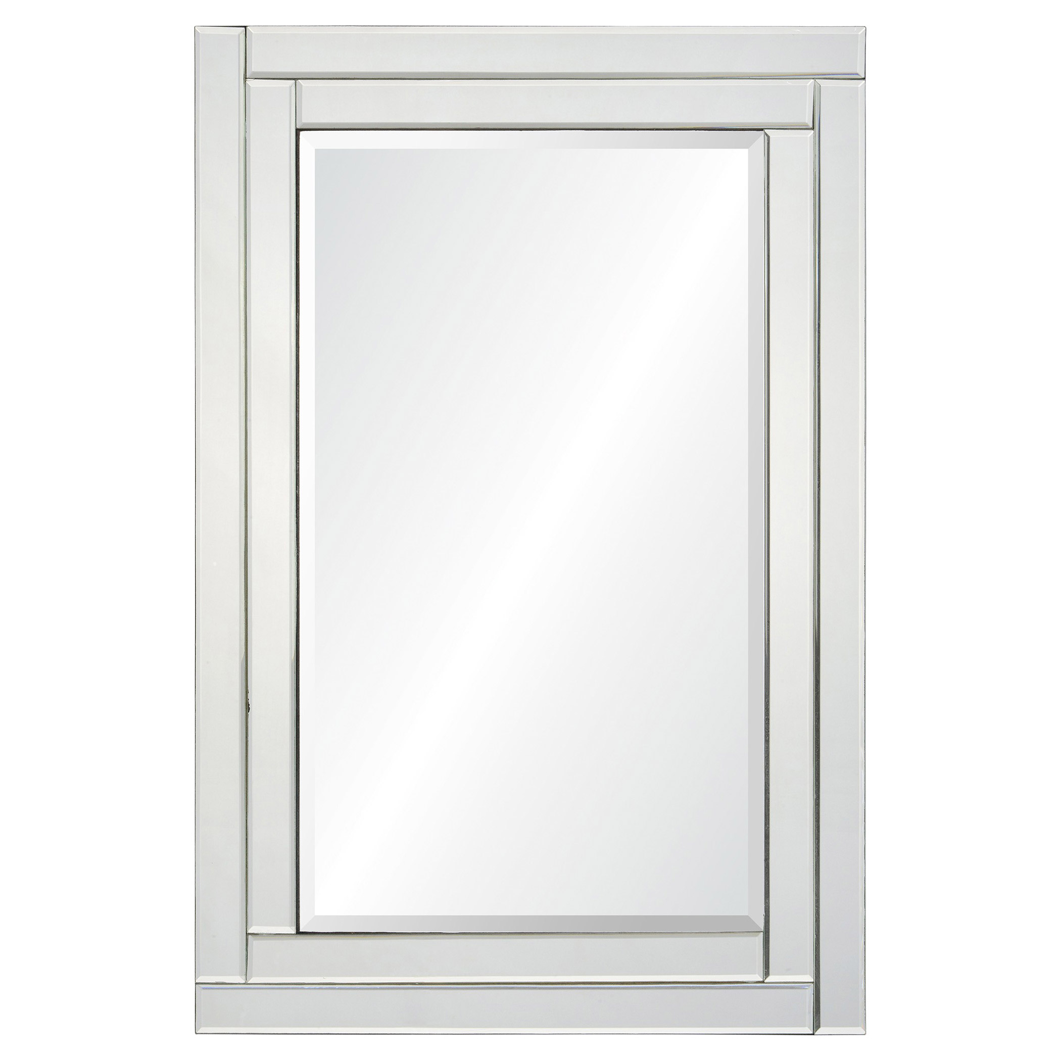 Willow Rectangular Mirror with Beveled Mirror Frame