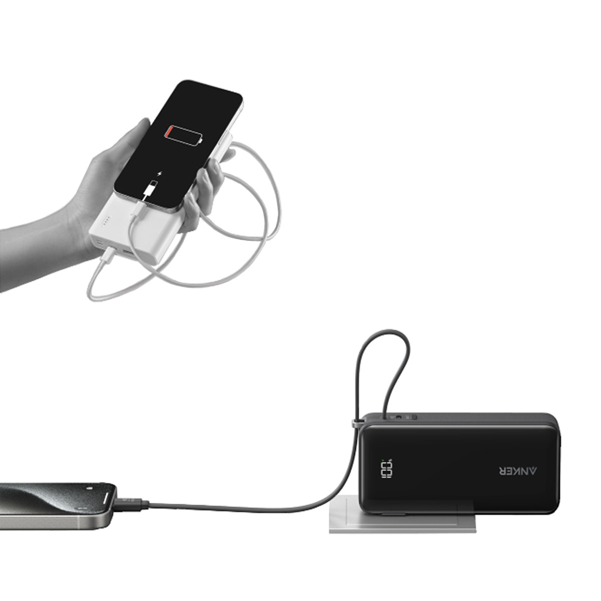 Anker 10K Wireless Portable Charger with Built-In USB-C Cable | Costco