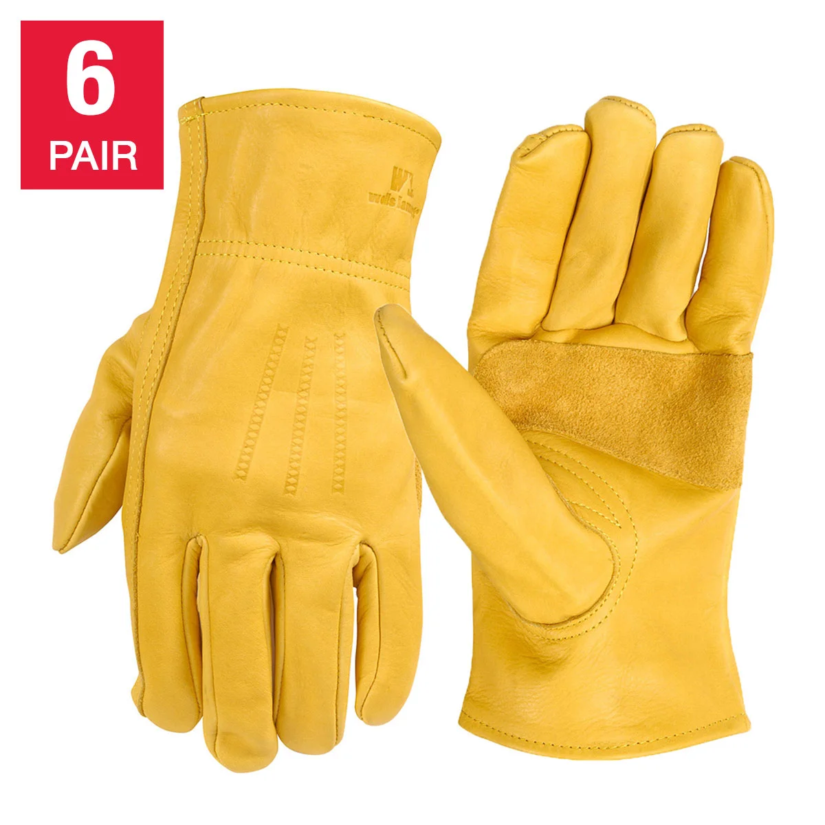 Wells Lamont Men's Leather Work Gloves, 6-pair | Costco