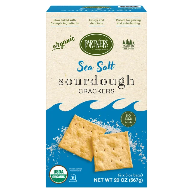 PARTNERS SOURDOUGH CRACKERS 4/5OZ (1.25LBS)