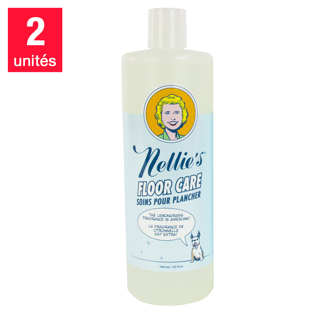 Nellie’s - Ensemble de 2 bouteilles de nettoyant Soins pour plancher 740 ml (25oz)