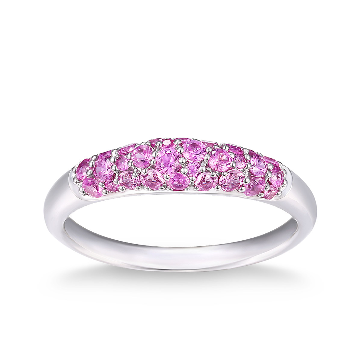 Round Cut Pink Sapphire Ring