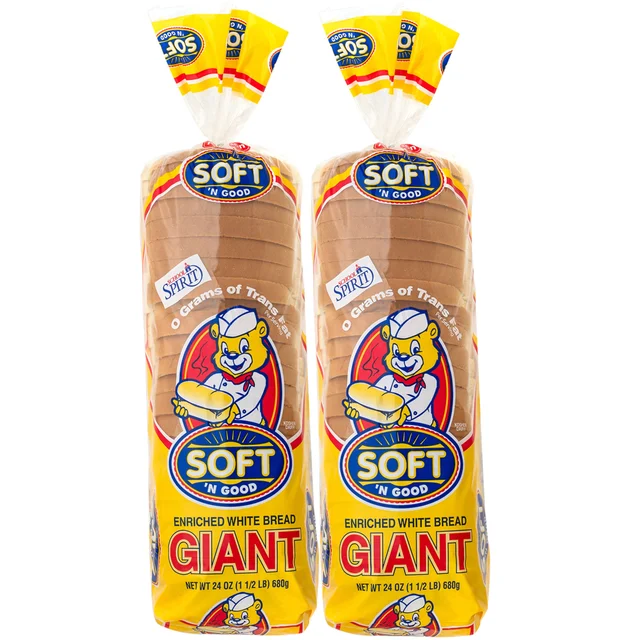 Soft N' Good Giant White Bread, 24 oz, 2-count