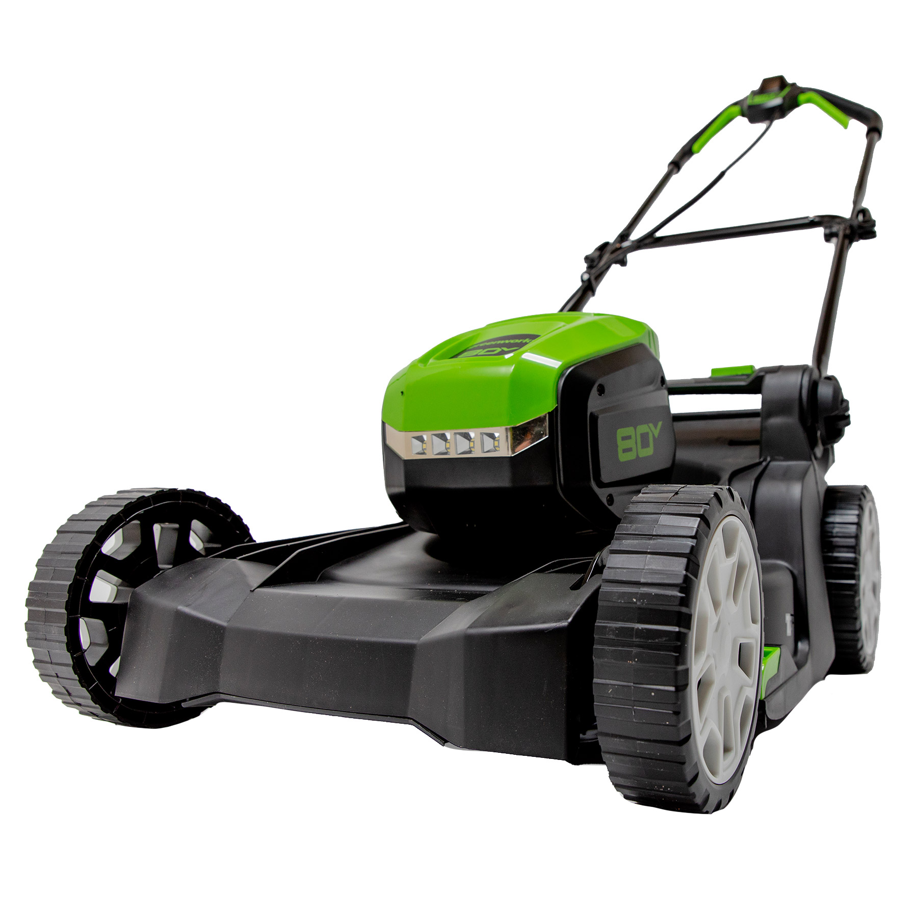 Greenworks 80V 17” Push Mower and 800 CFM 200 MPH Blower, 4Ah