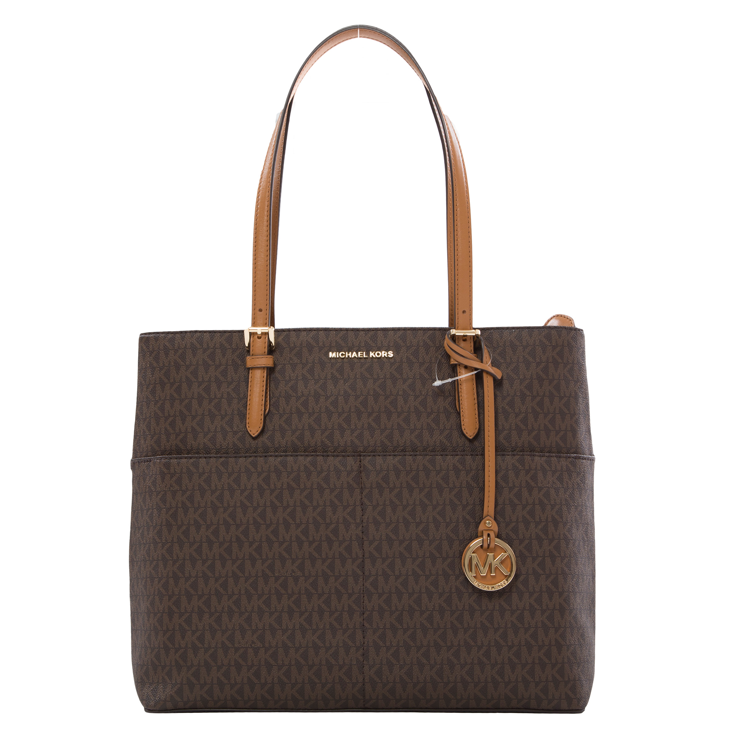 Michael Kors Large Bedford Pocket Tote Bag, Brown | Costco