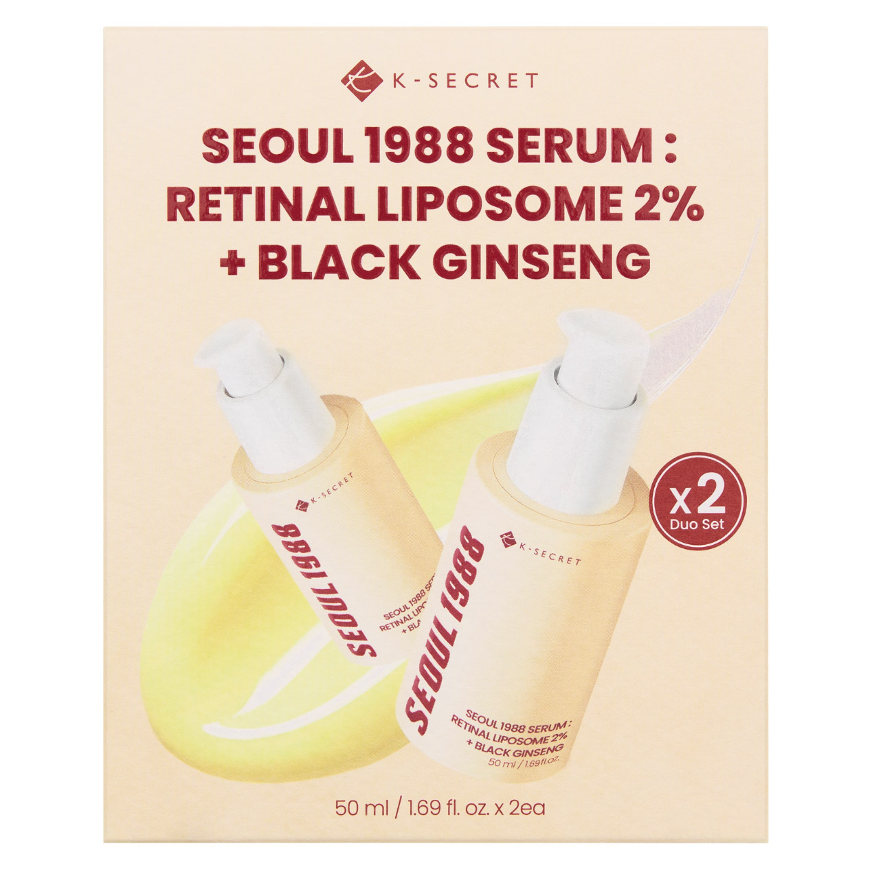 Seoul 1988 Retinal Liposome 2% + Black Ginseng Serum 1.69 fl oz, 2