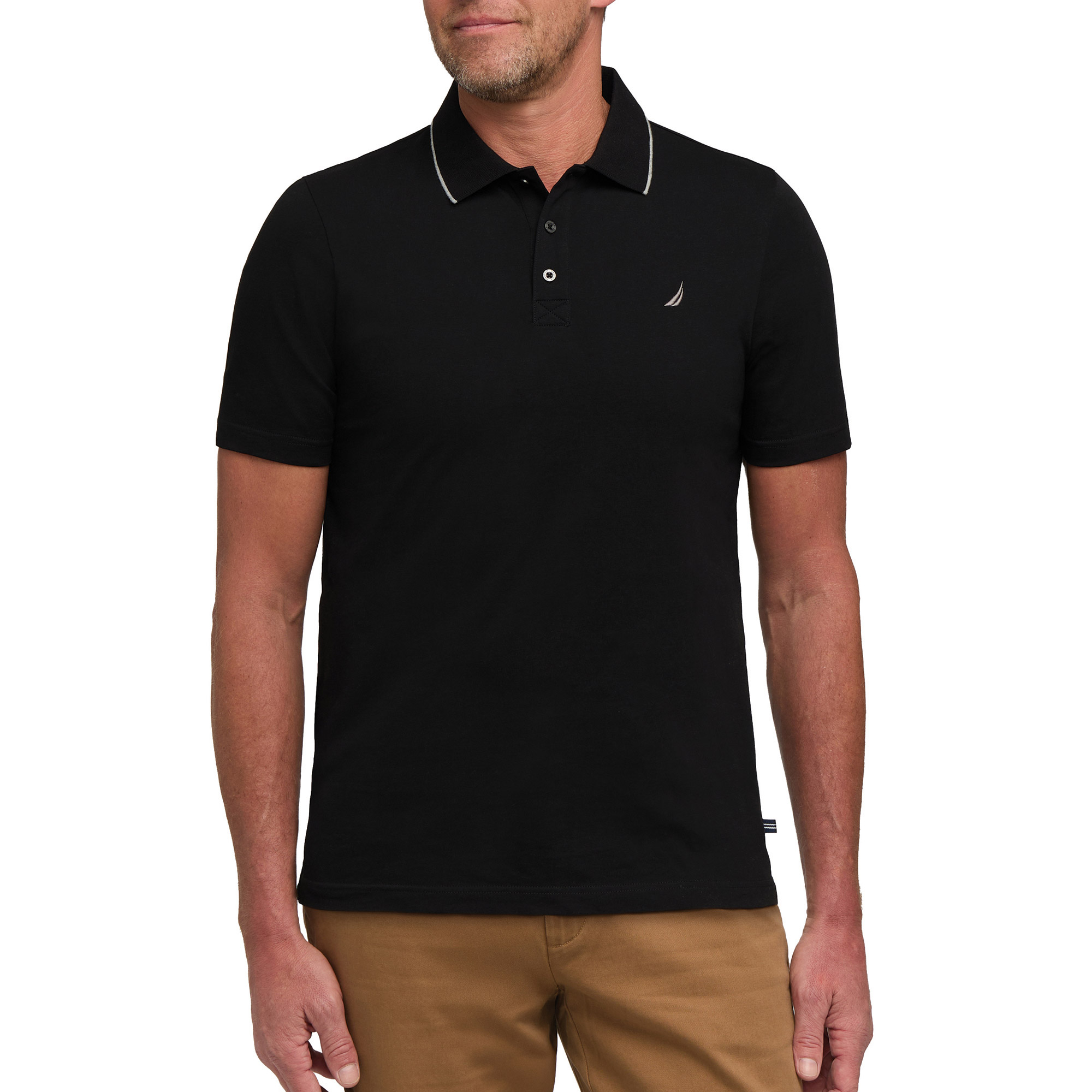 Nautica Men's Jersey Short Sleeve Polo