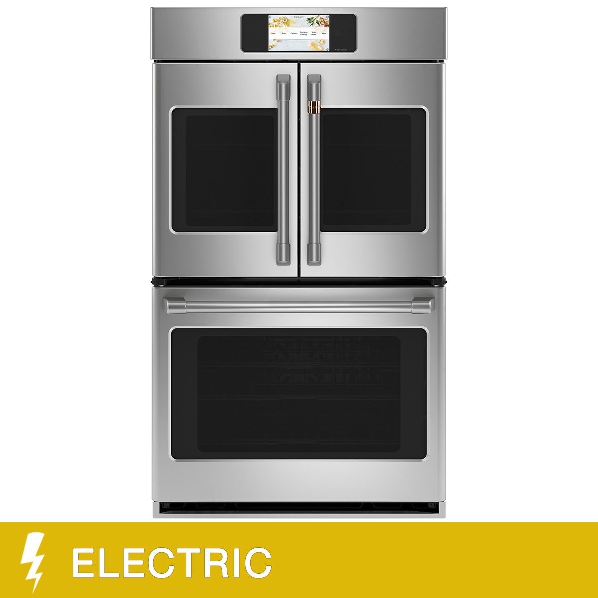 Café 30 in. 10 cu ft. Electric French-Door Double Wall Oven with True European Convection