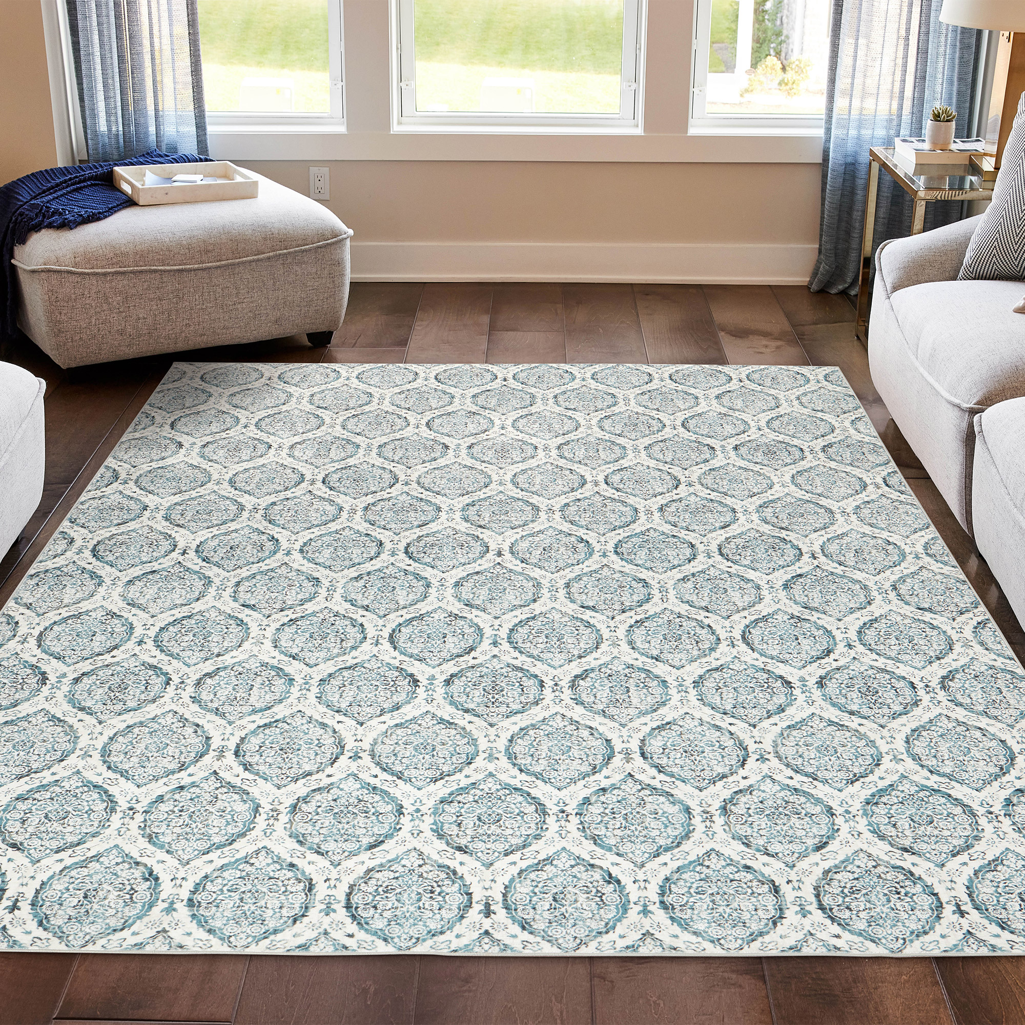 Wyatt & Ash Washable Indoor Area Rug  Alisha 9' x 12'