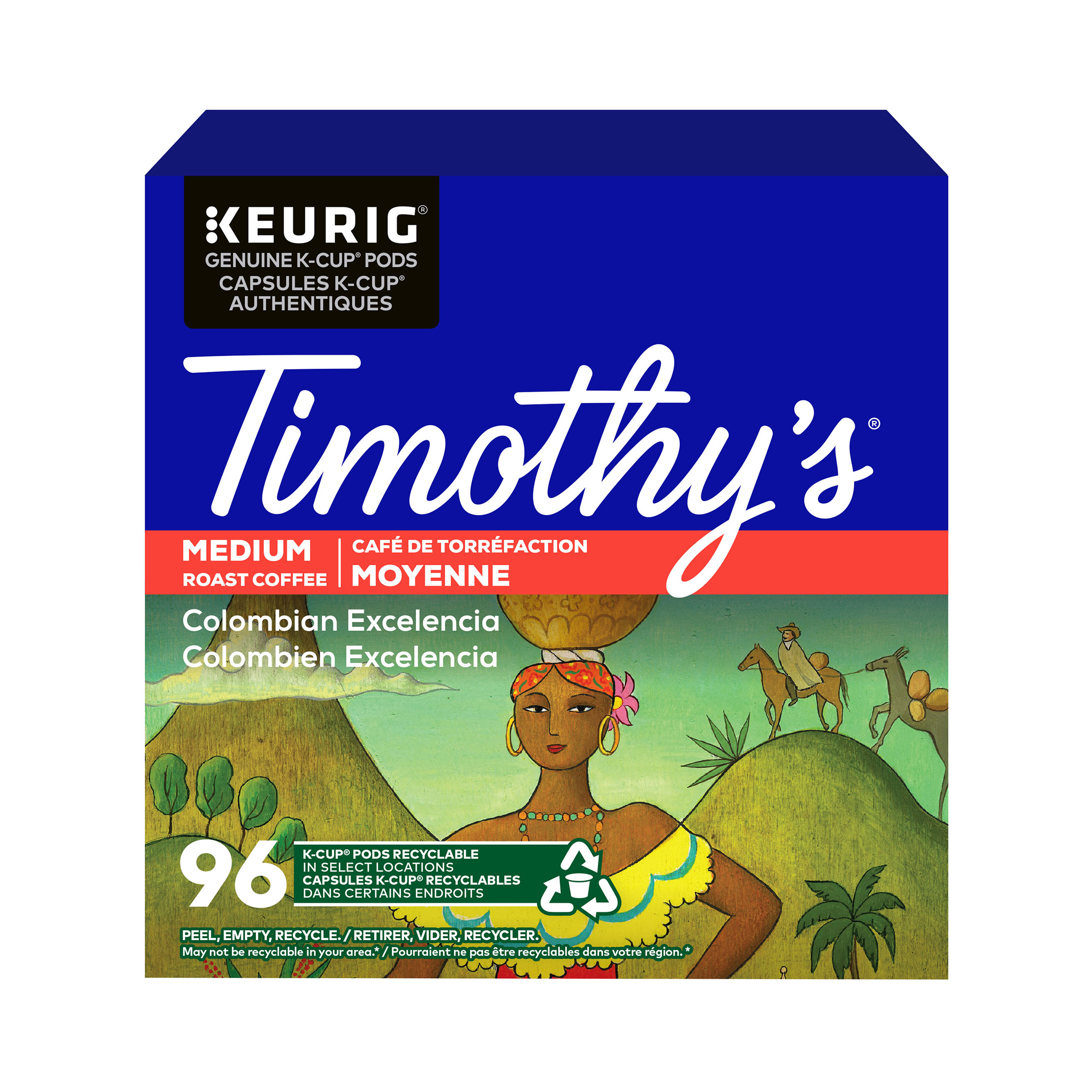Timothy’s World Coffee Colombian Excelencia K-Cup Pods, 96-count