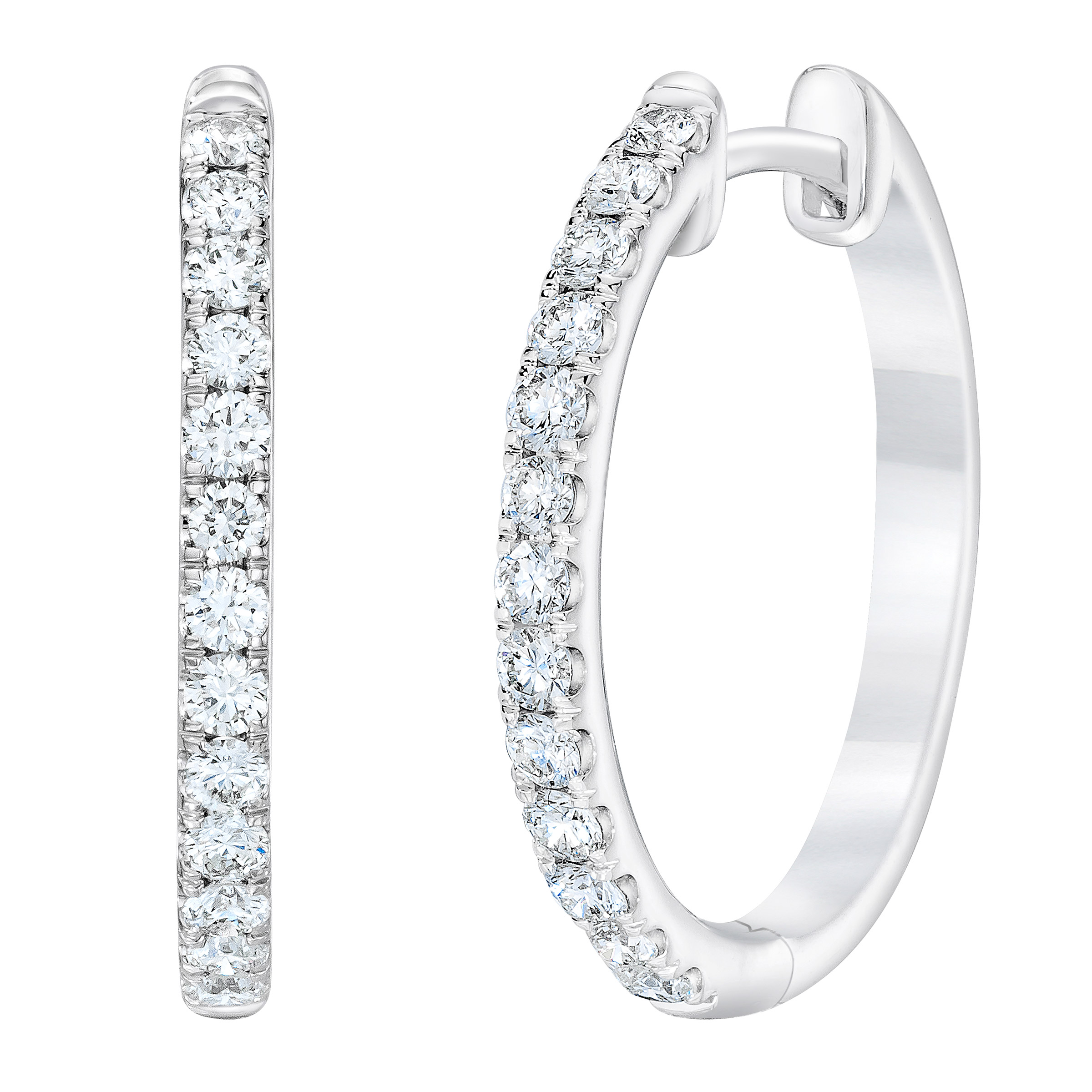 Round Brilliant Diamond Hoop Earrings (0.50 ctw)
