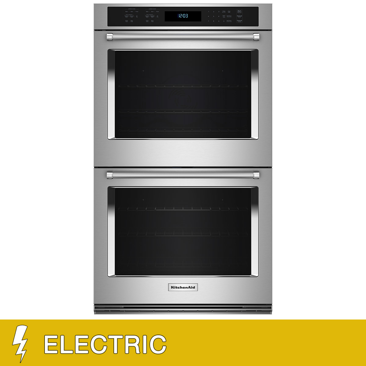 KitchenAid 5.0 cu. ft. Upper and 5.0 cu. ft. Lower Capacity Double Wall Oven with Air Fry Mode
