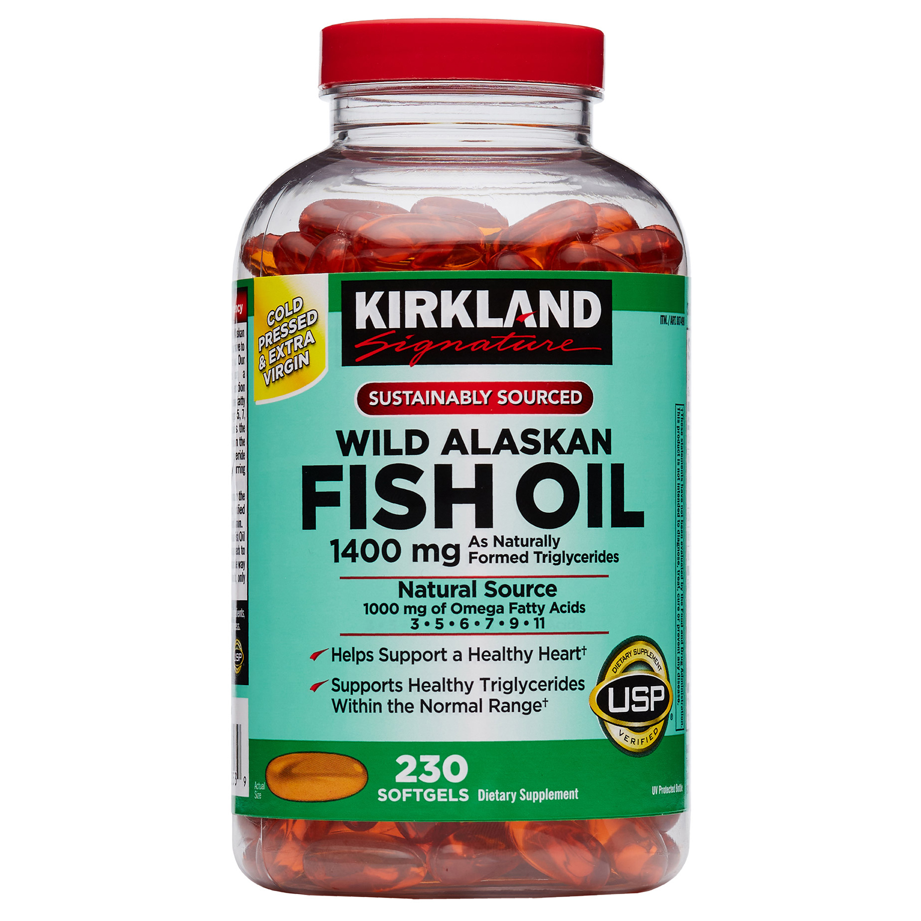 Kirkland Signature Wild Alaskan Fish Oil, 1400 mg, 230 ct