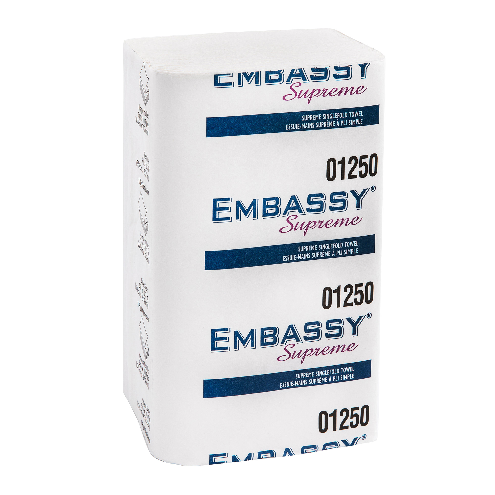 Embassy Supreme Single-fold Paper Towels, 16-pack