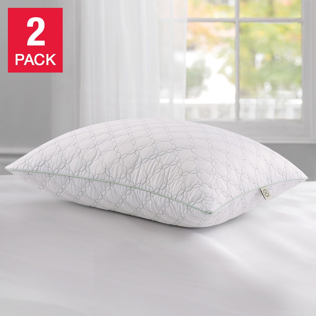 Martha Stewart Trellis Bloom Quilted Pillow, 2-pack | Costco