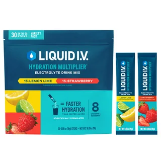 Liquid I.V. Hydration Multiplier, 30 Individual Serving Stick Packs in Resealable Pouch, Variety Pack
